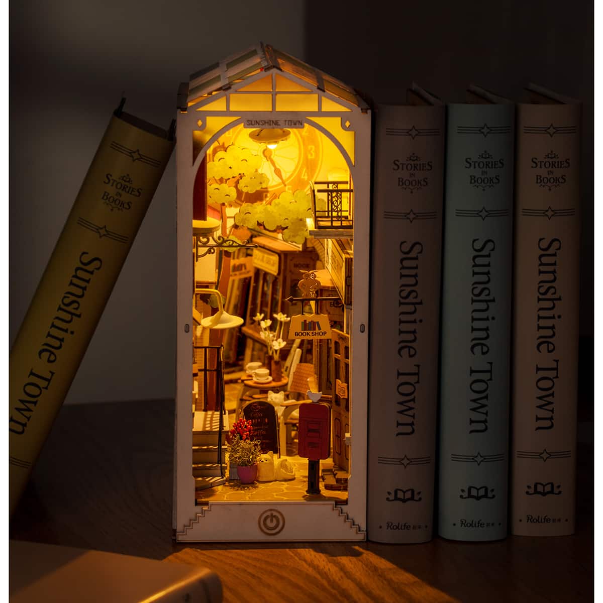 Rolife® Sunshine Town DIY Book Nook Shelf Insert Kit - Image 2