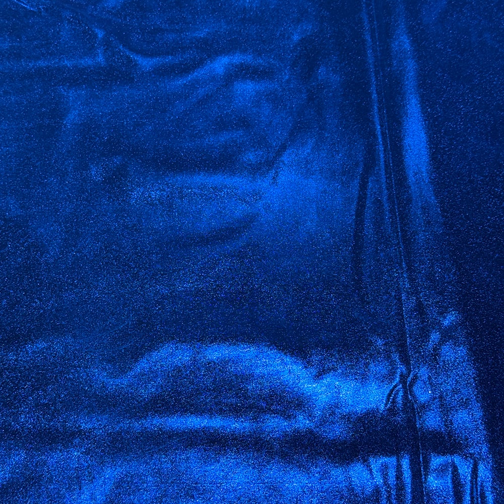 Feldman Blue Foiled Stretch Knit Fabric