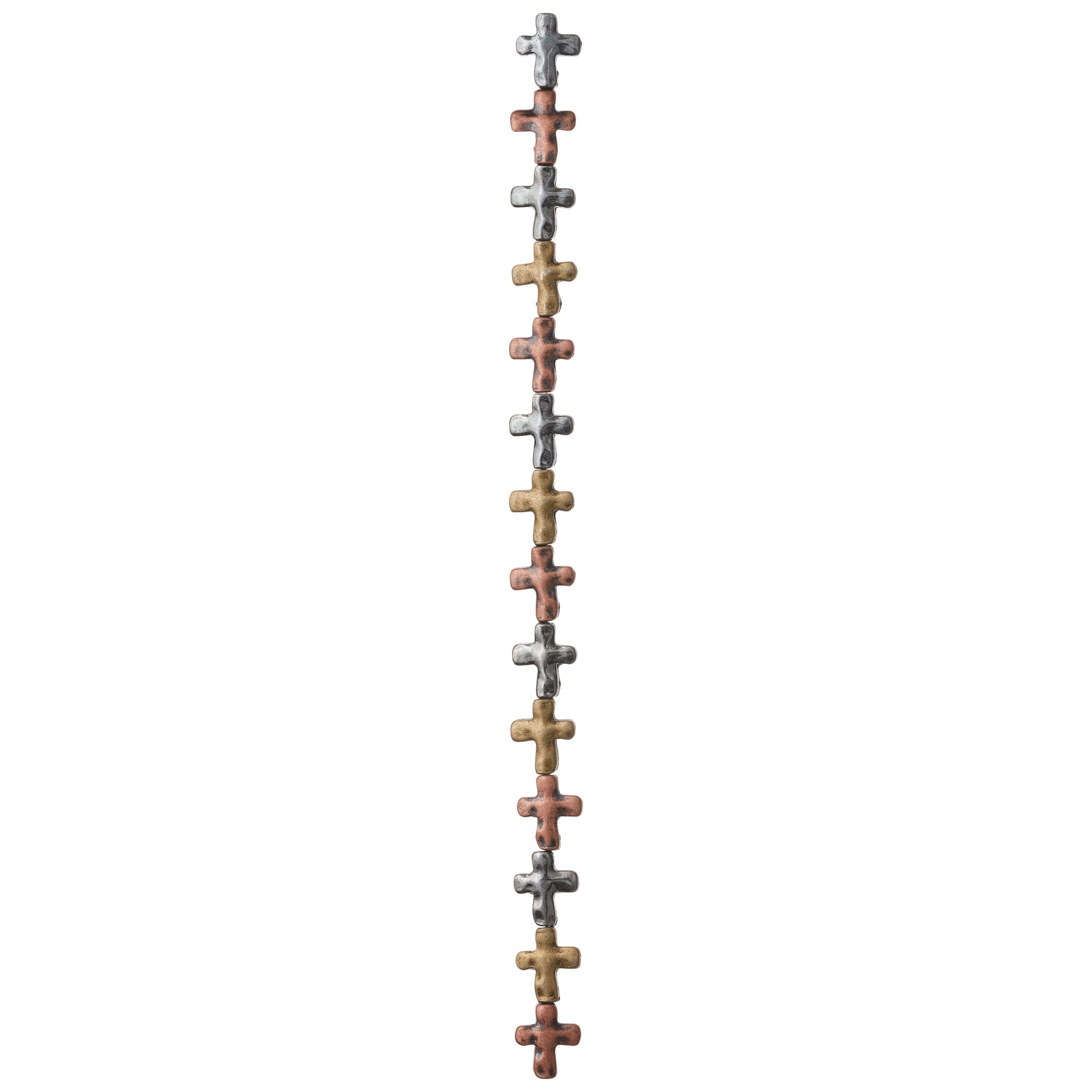 Metallic Metal Cross Beads, 12mm by Bead Landing™ - Image 3