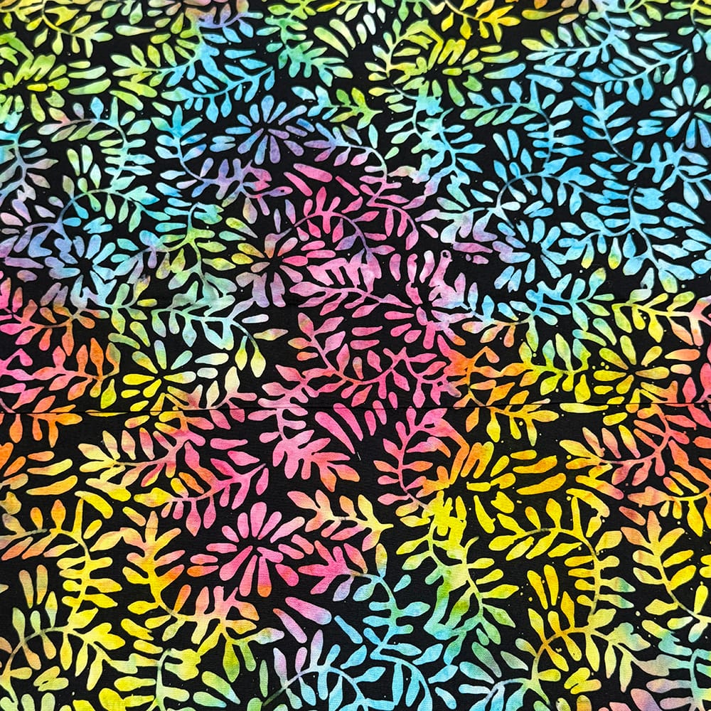 Feldman Batik Rainbow Clover Petal Cotton Fabric
