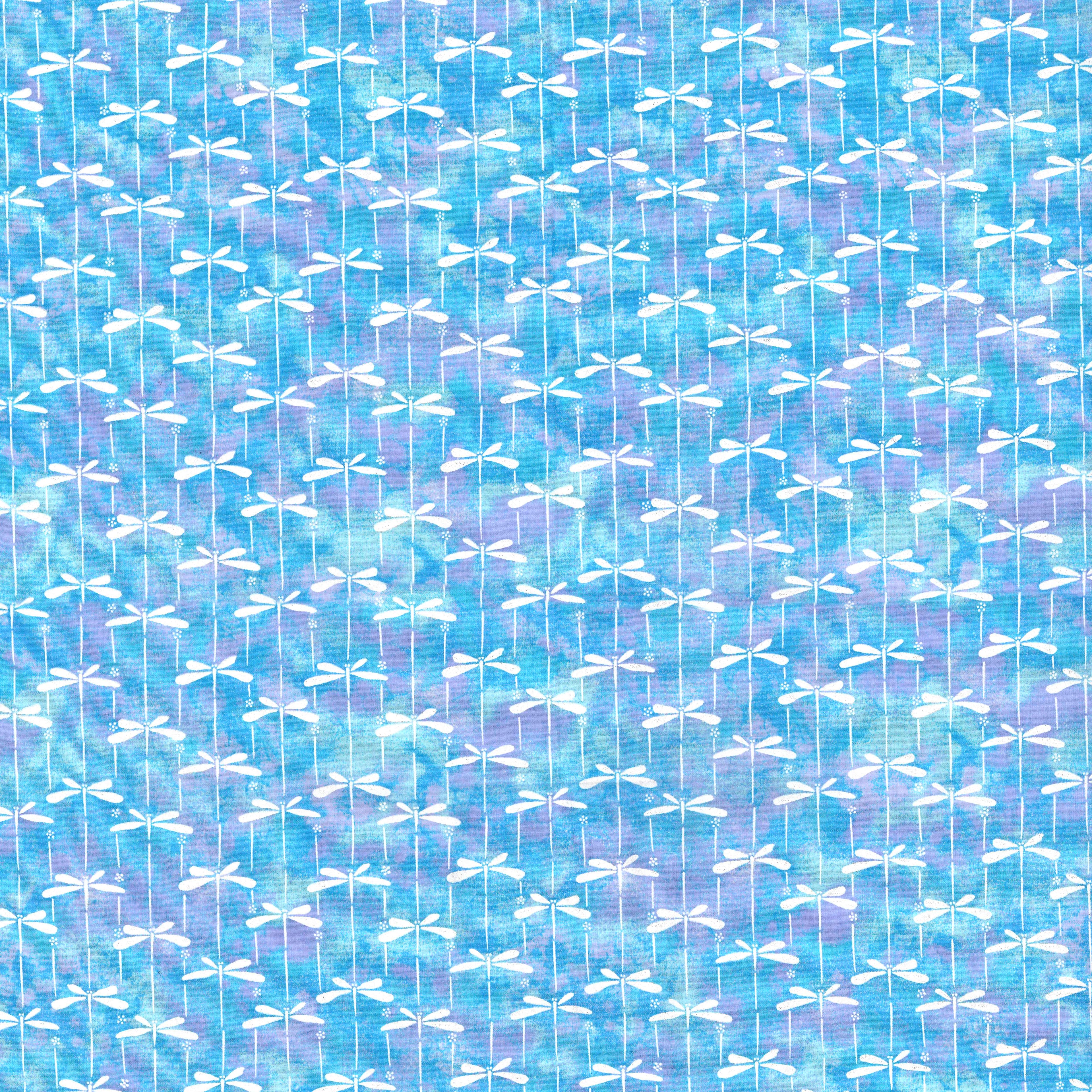 Fabric Traditions Blue Fireflies Cotton Fabric