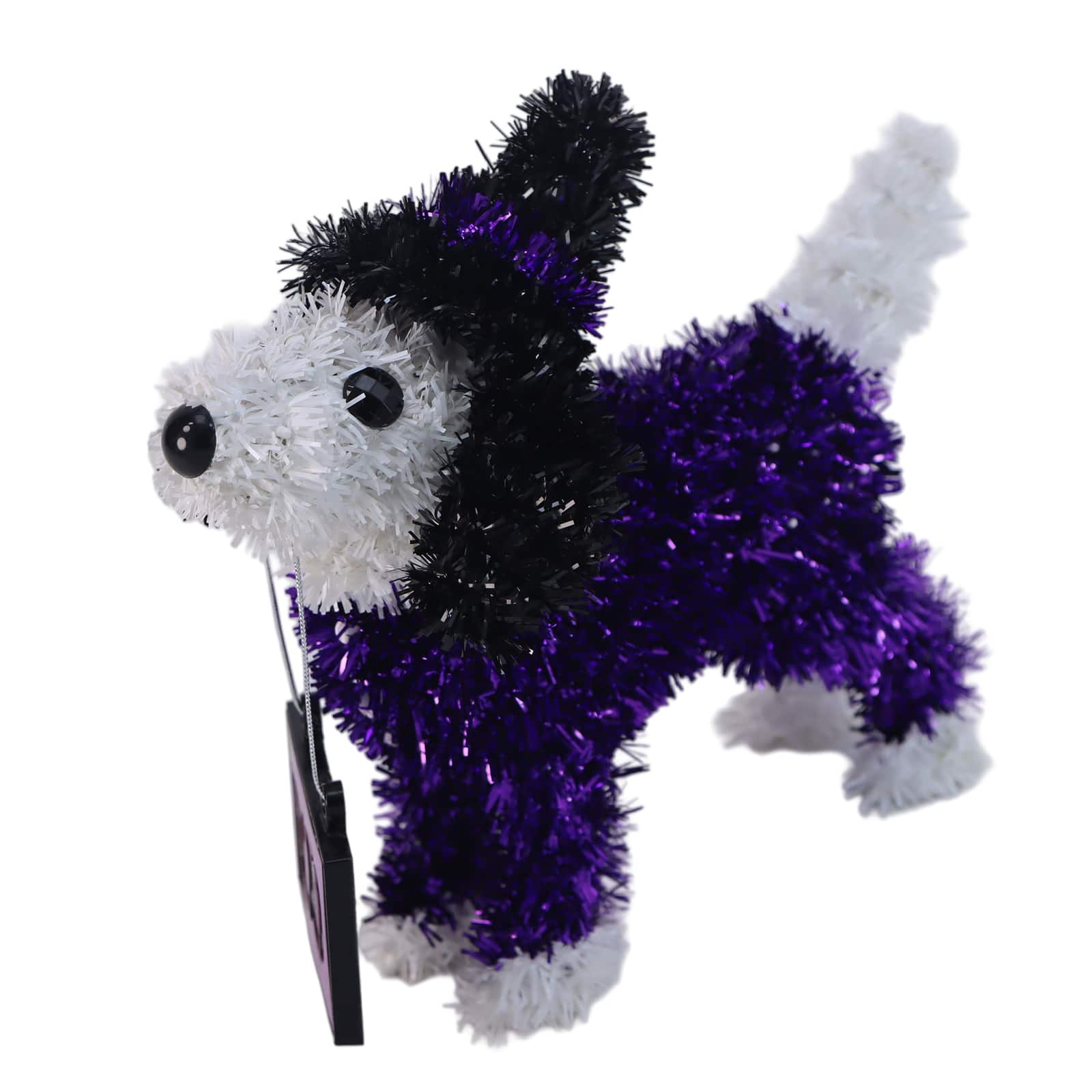 6" Purple Tinsel Dog with Boo Sign by Ashland®