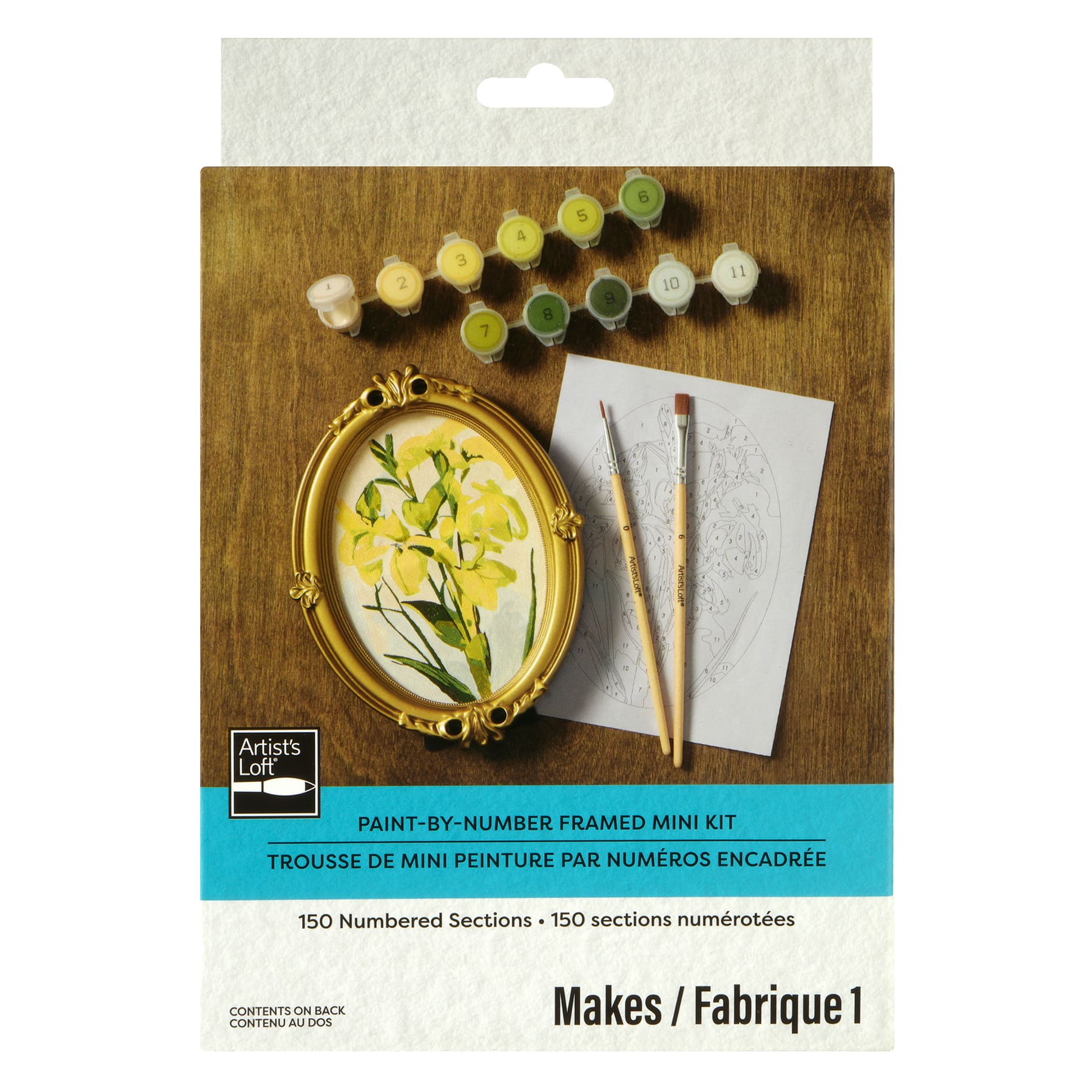 Yellow Floral Paint-by-Number Framed Mini Kit by Artist's Loft®