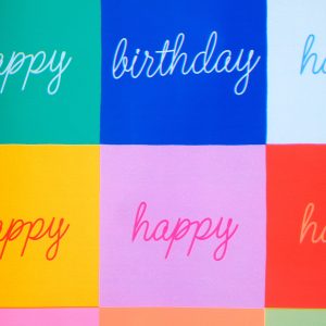 Multicolor Happy Birthday Check Gift Wrap by Celebrate It™