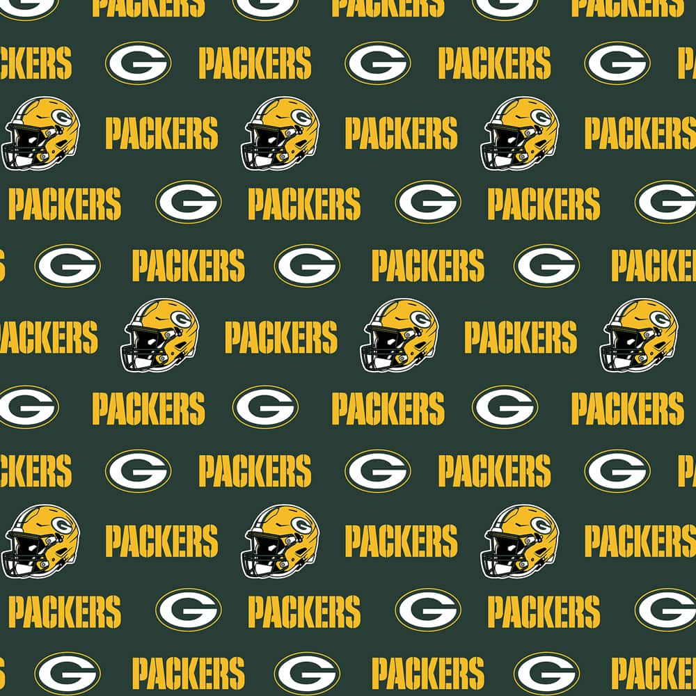 NFL Green Bay Packers Helmet Logo Cotton Fabric