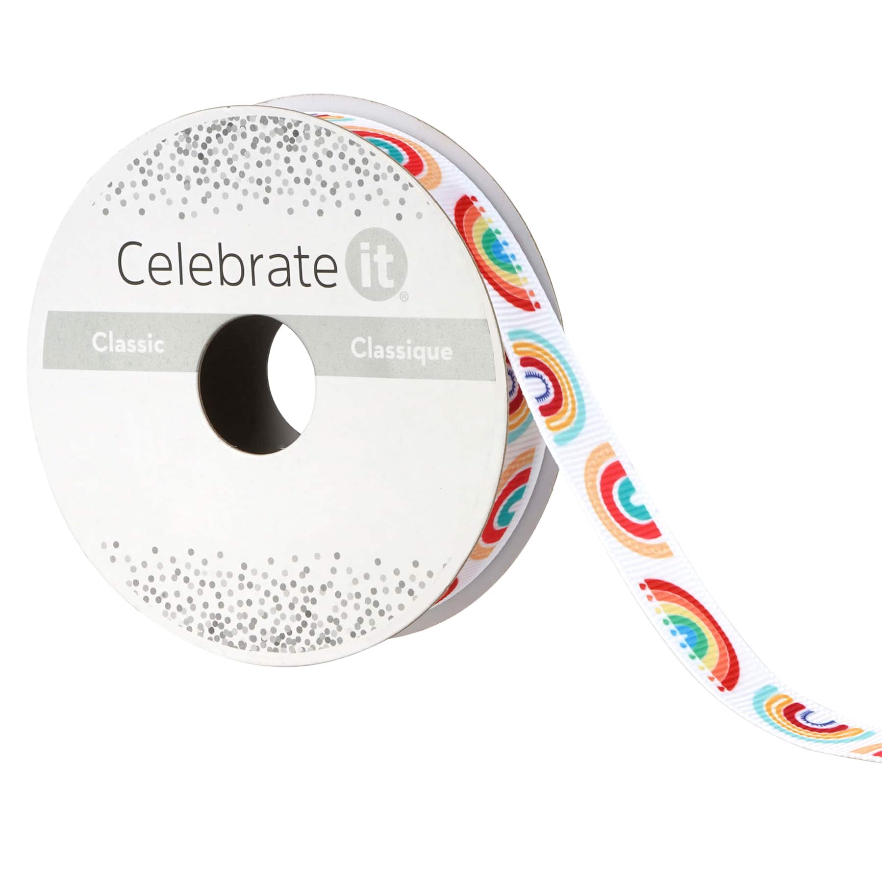 5/8'' x 7 yd. Grosgrain Rainbow Ribbon by Celebrate It® - Image 4
