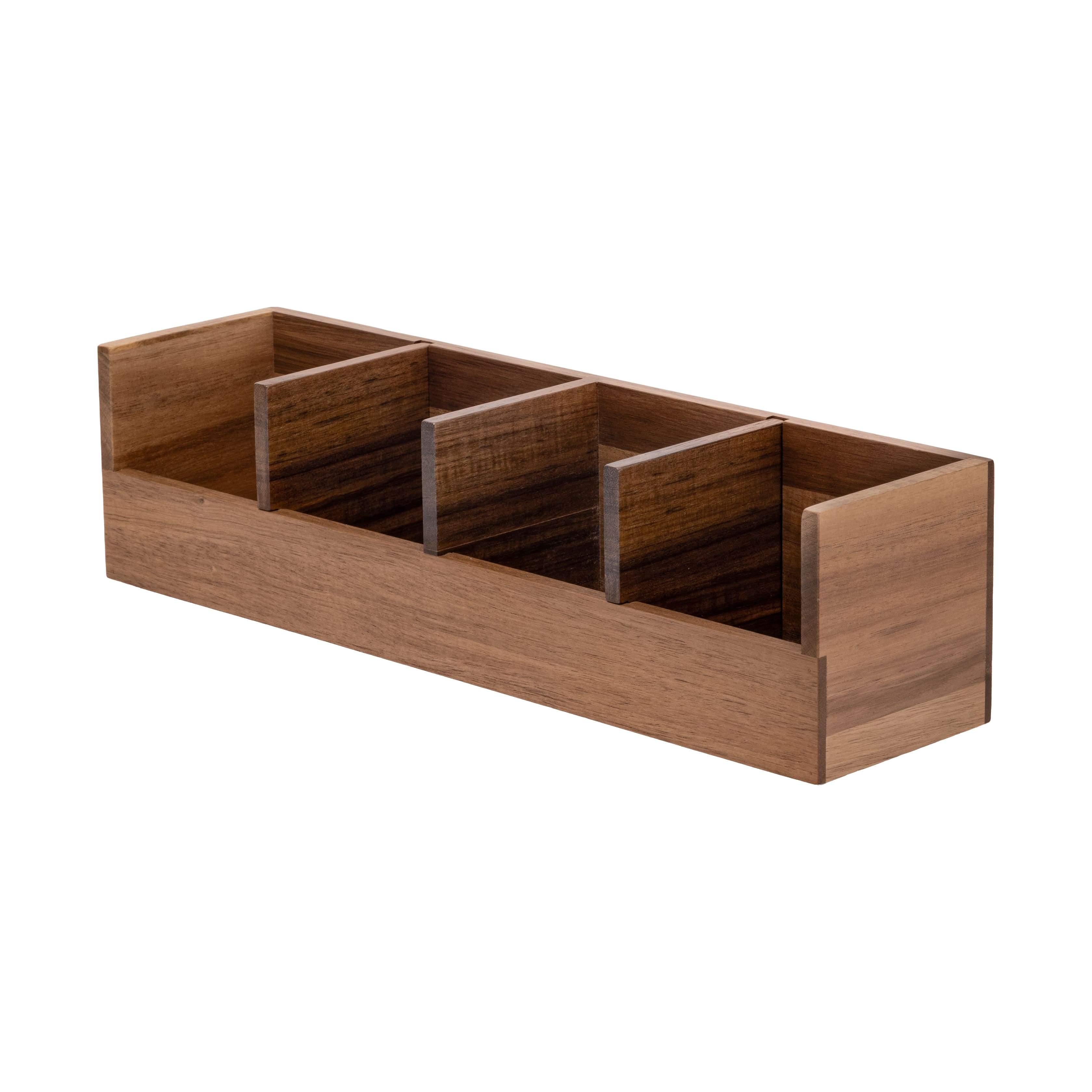 Seville Classics Small Acacia Desktop Organizer