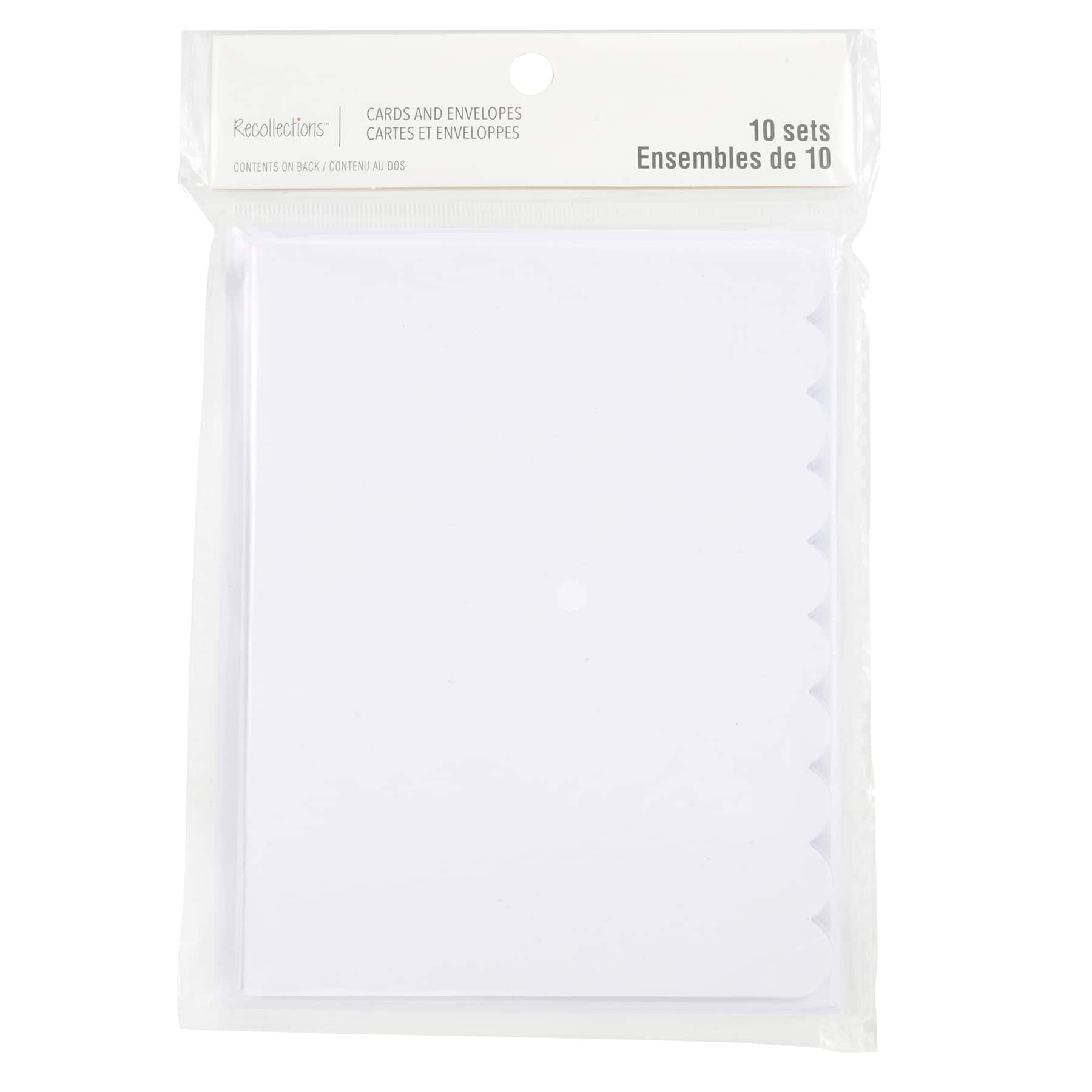 Scalloped Folded Cards & Envelopes by Recollections™, 4.25" x 5.5"