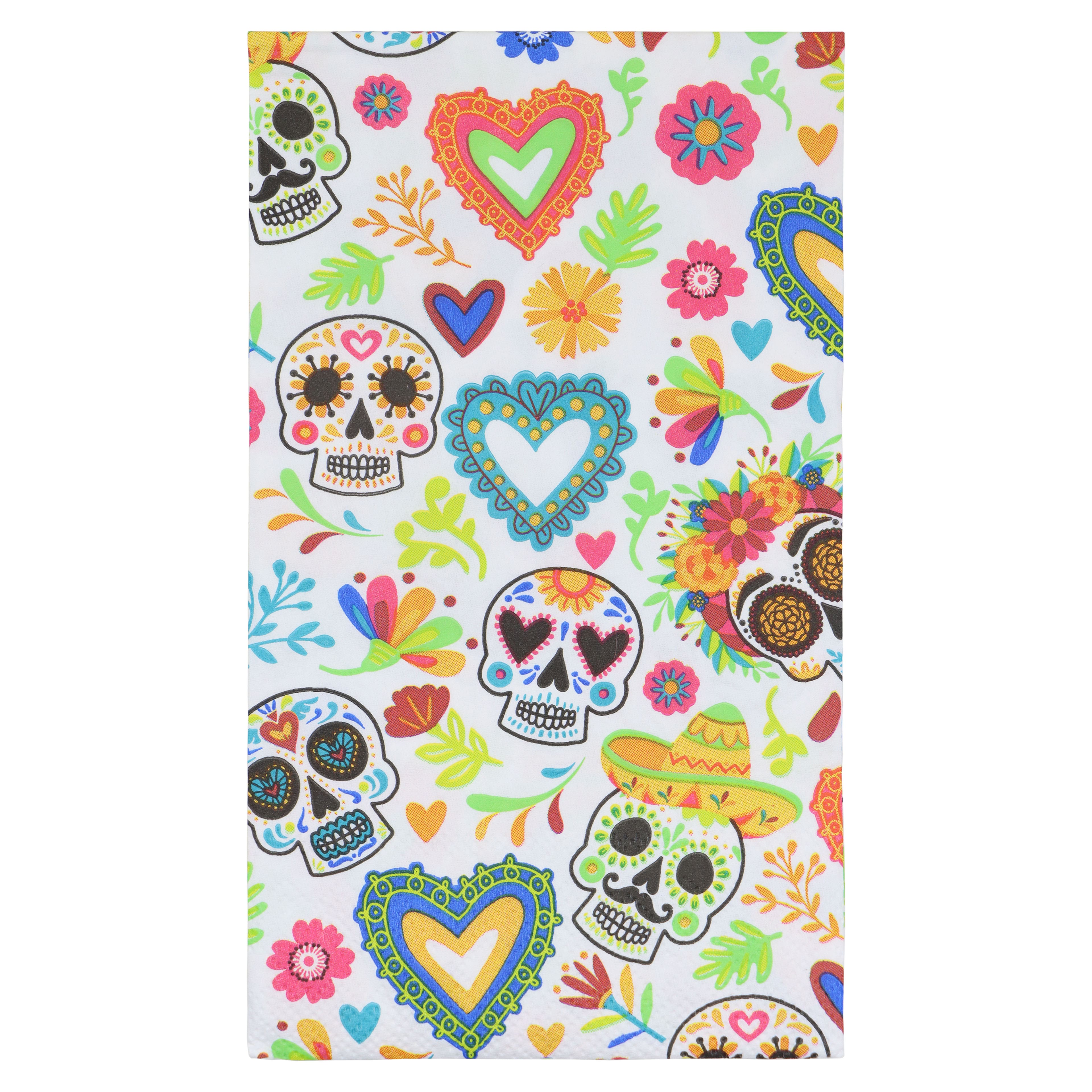 4.2" x 7.6" Skull & Heart Paper Guest Napkins, 20ct. by Ashland®