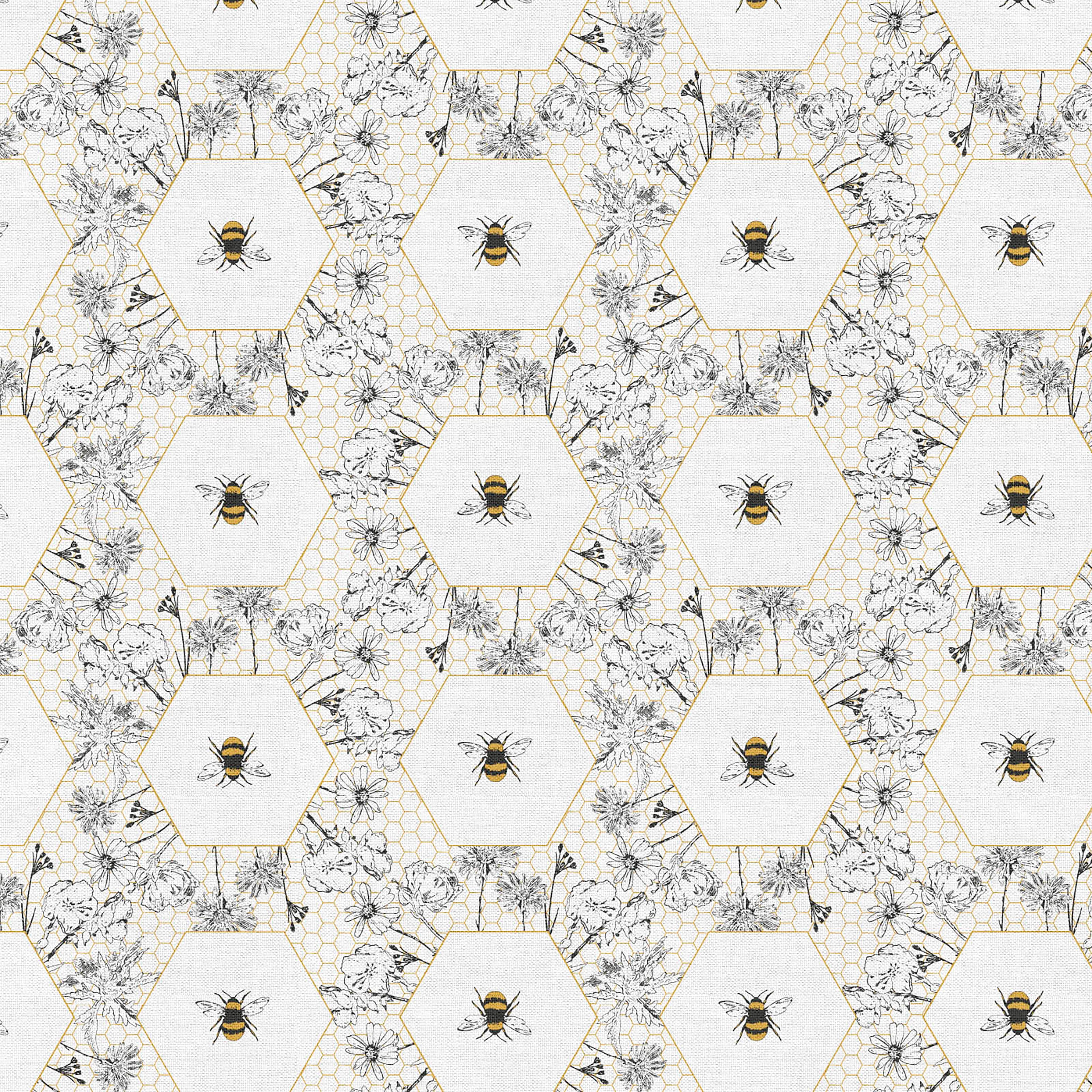 Fabric Editions Bumble Bee Cotton Fabric
