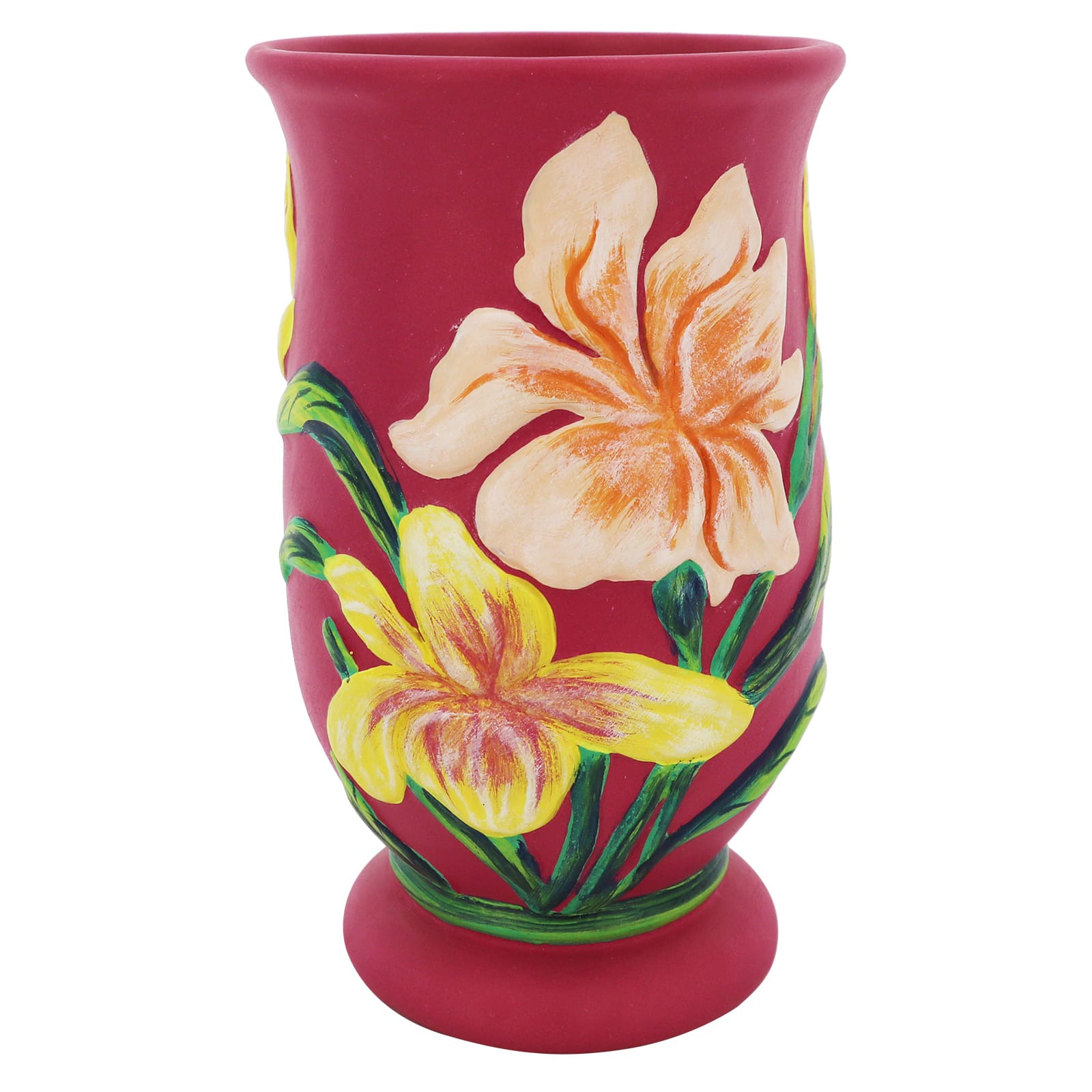 7" Pink Floral Ceramic Vase by Ashland®