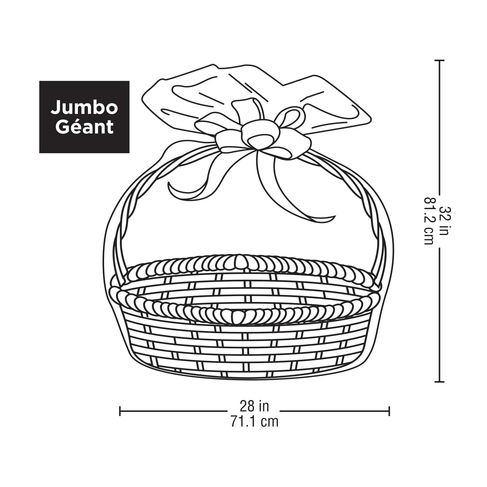 Jumbo Clear Basket Gift Bag by Celebrate It™ - Image 4