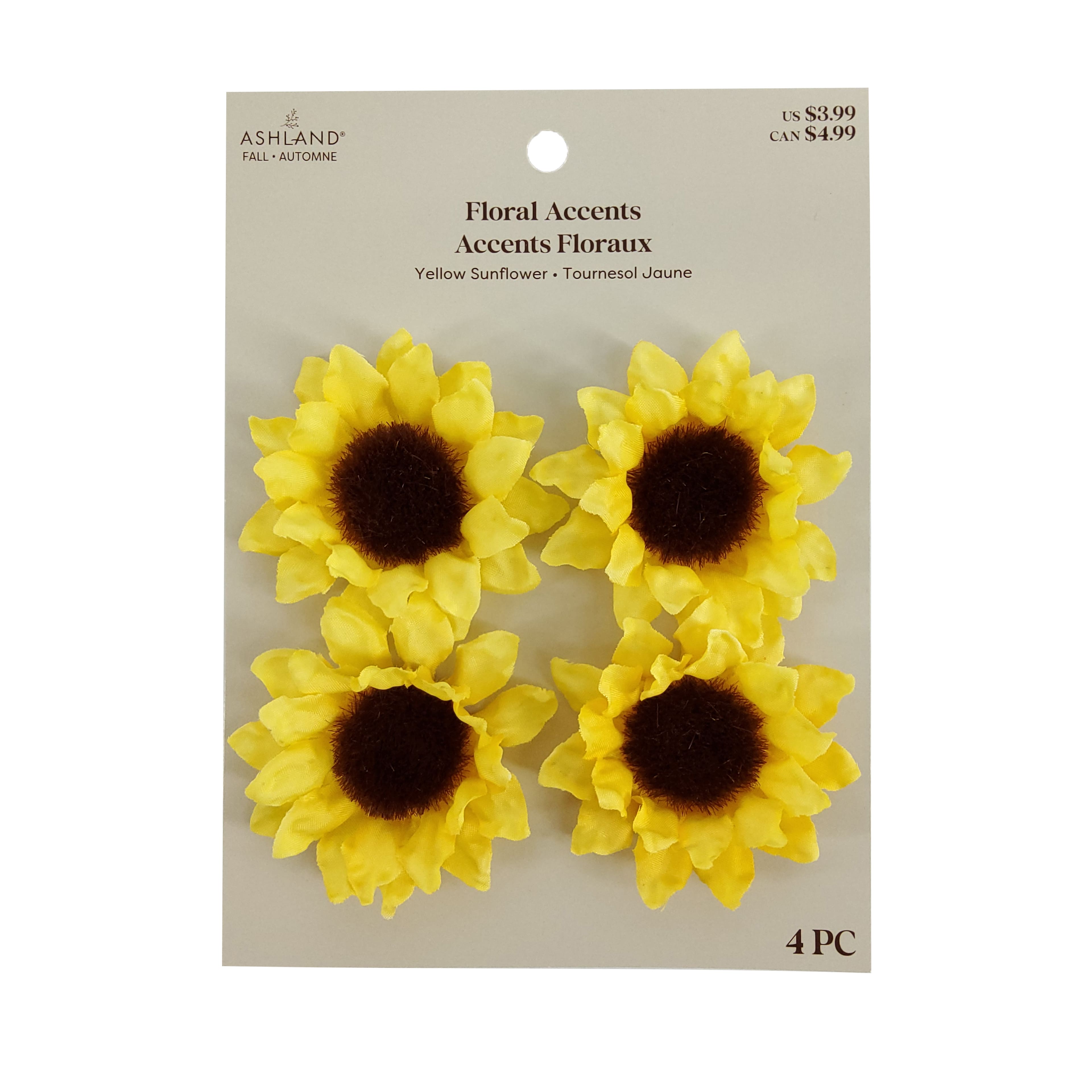 Yellow Sunflower Floral Accents, 4ct. by Ashland®