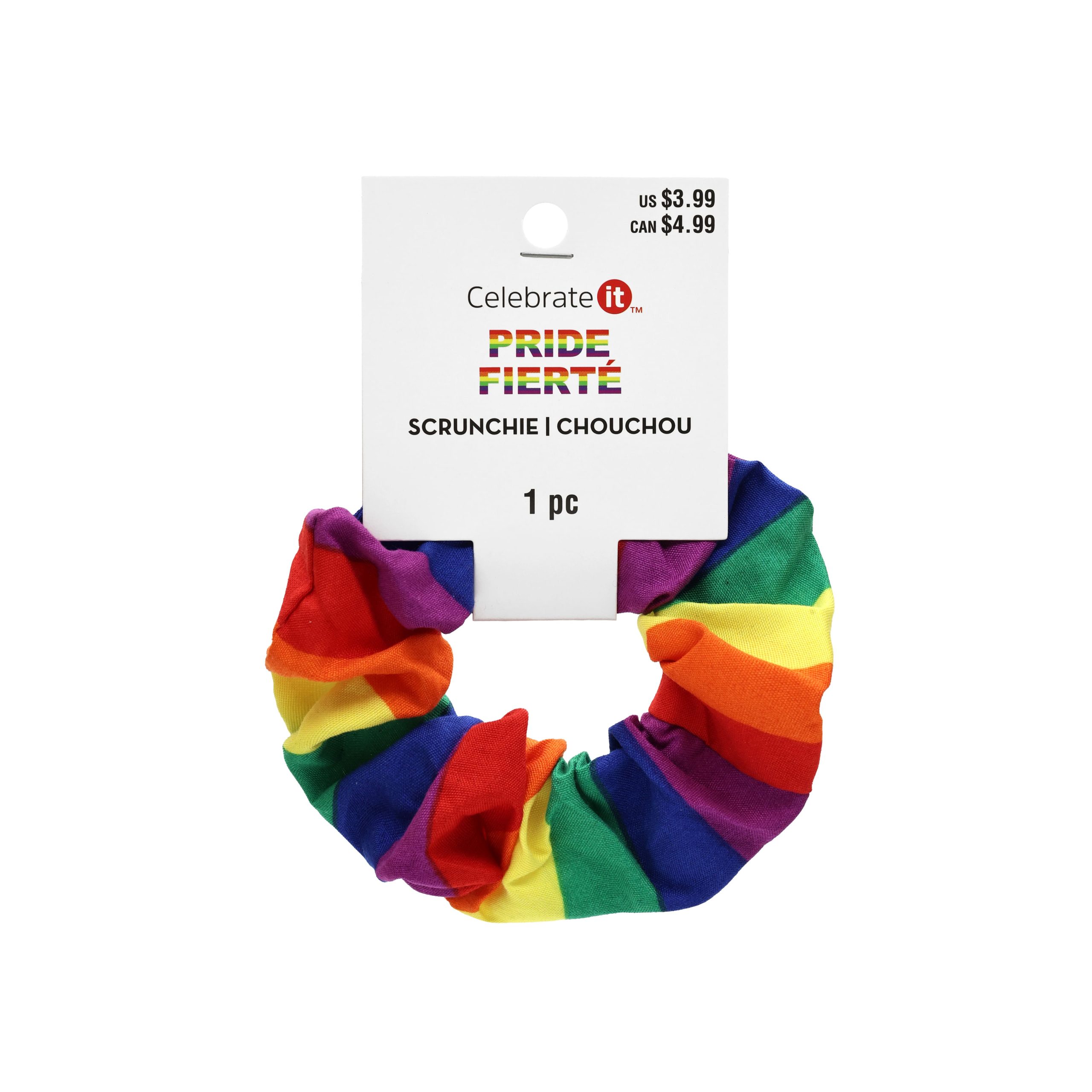 Pride Rainbow Stripes Hair Scrunchie by Celebrate It™ - Image 4