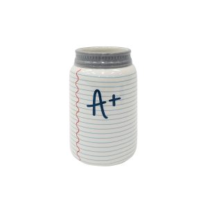 6" A+ Notebook Ceramic Jar by B2C™