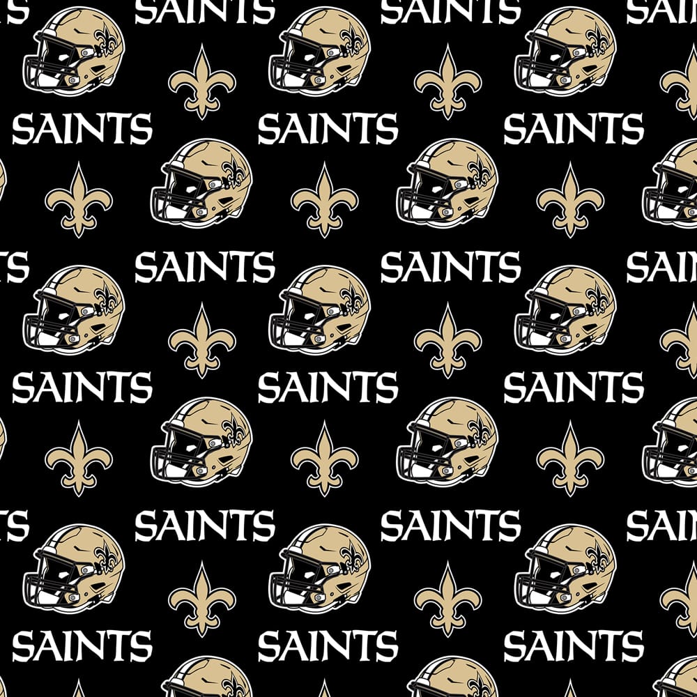NFL New Orleans Saints Helmet Logo Cotton Fabric