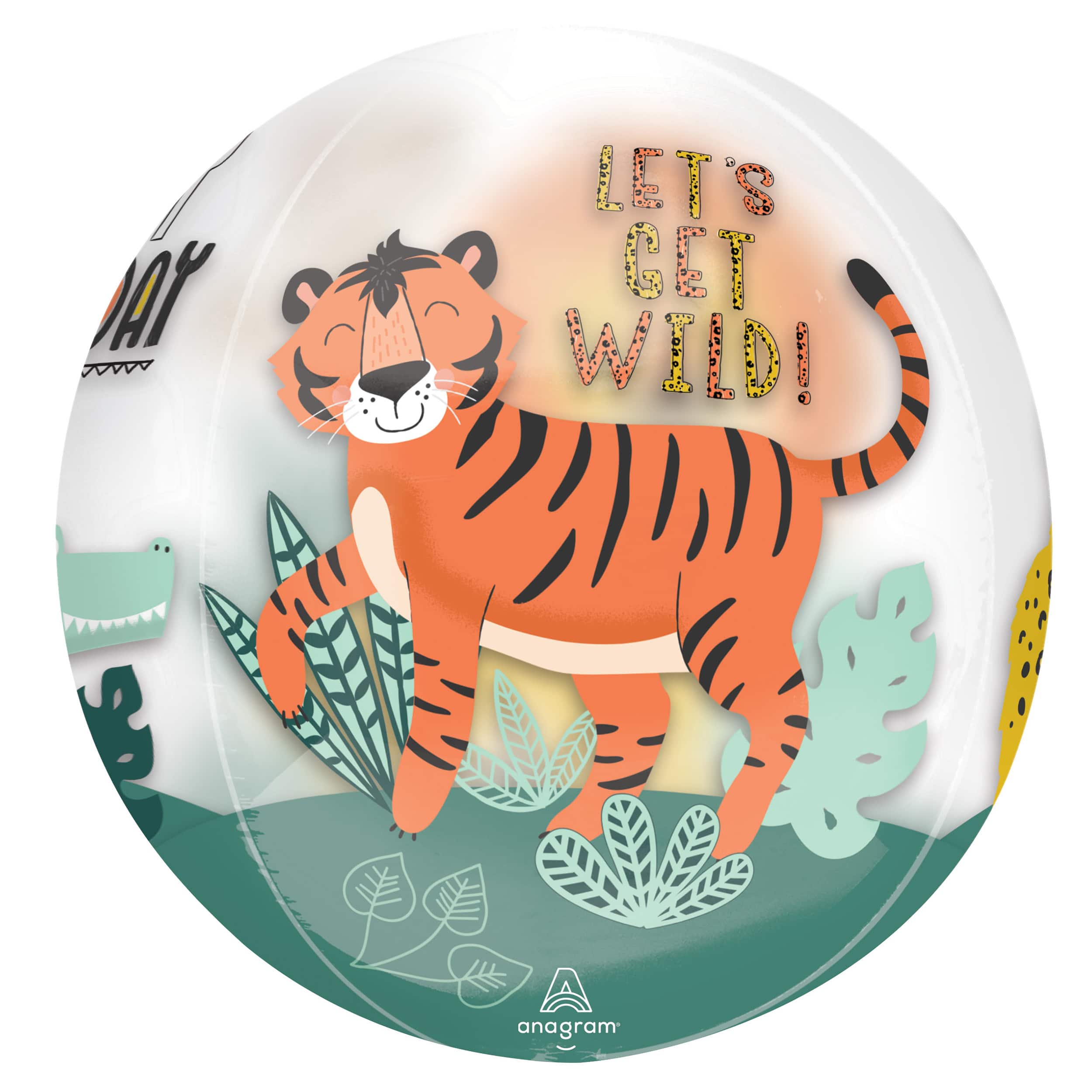 Orbz® XL™ 16" Get Wild Birthday Clear Foil Balloon - Image 3