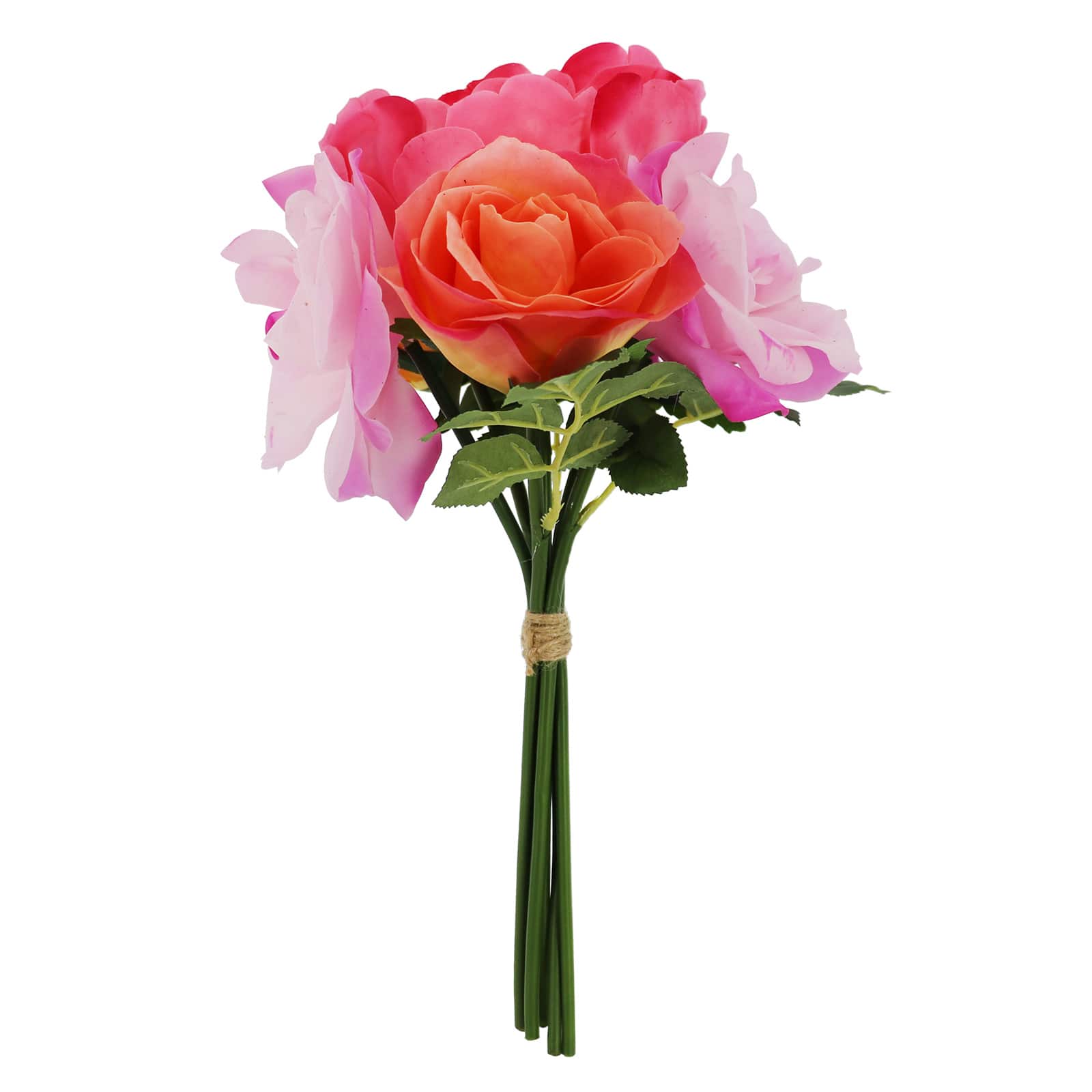 14" Pink & Coral Peony & Rose Real Touch Bush by Ashland®