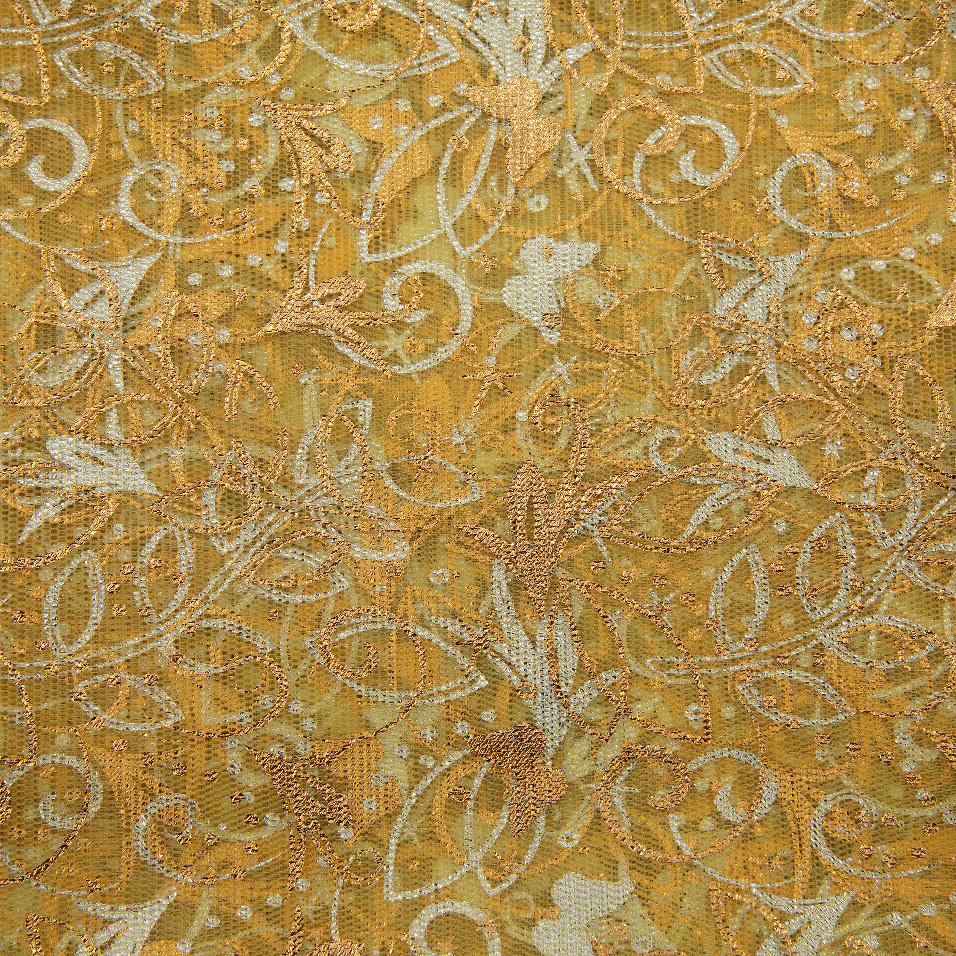 Wyla Yellow Butterfly Mesh Polyester Fabric