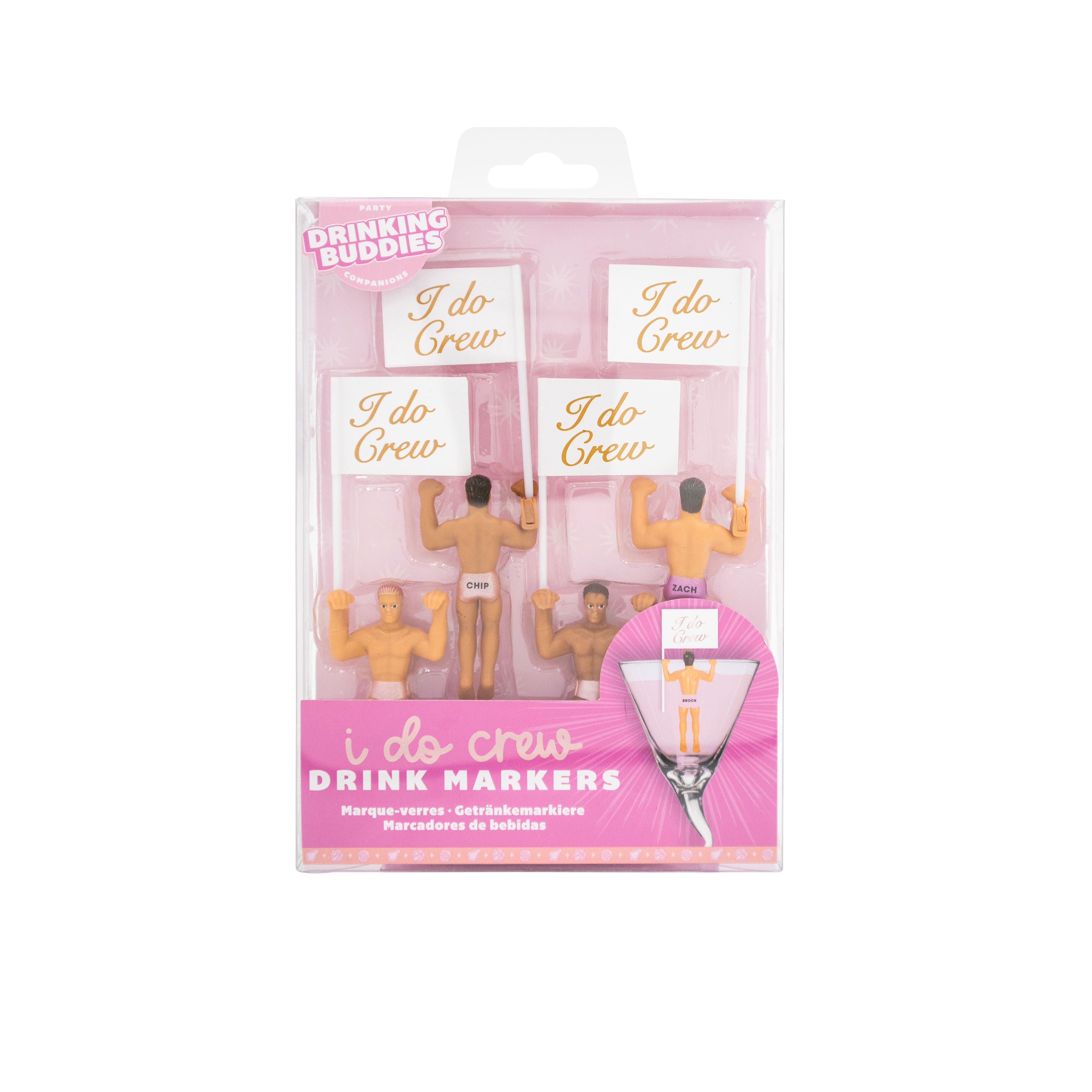I Do Crew Drinking Buddies Drink Markers, 4ct.