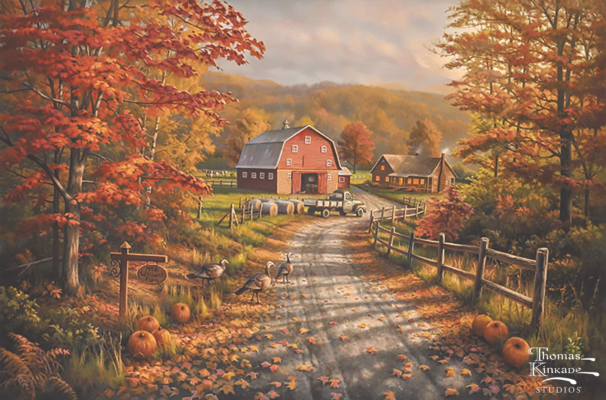 12" x 16" Thomas Kinkade Barn Needlepoint Canvas by Loops & Threads®