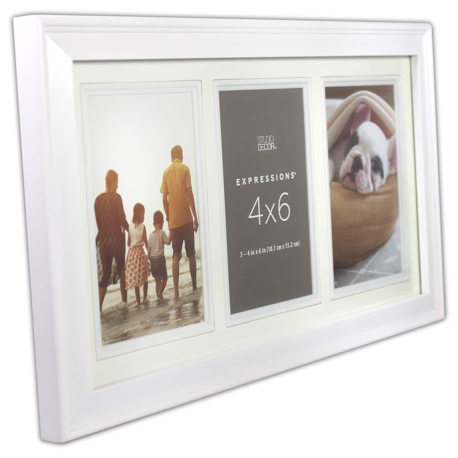 Expressions™ 3 Opening 4" x 6" White Collage Frame by Studio Décor® - Image 4