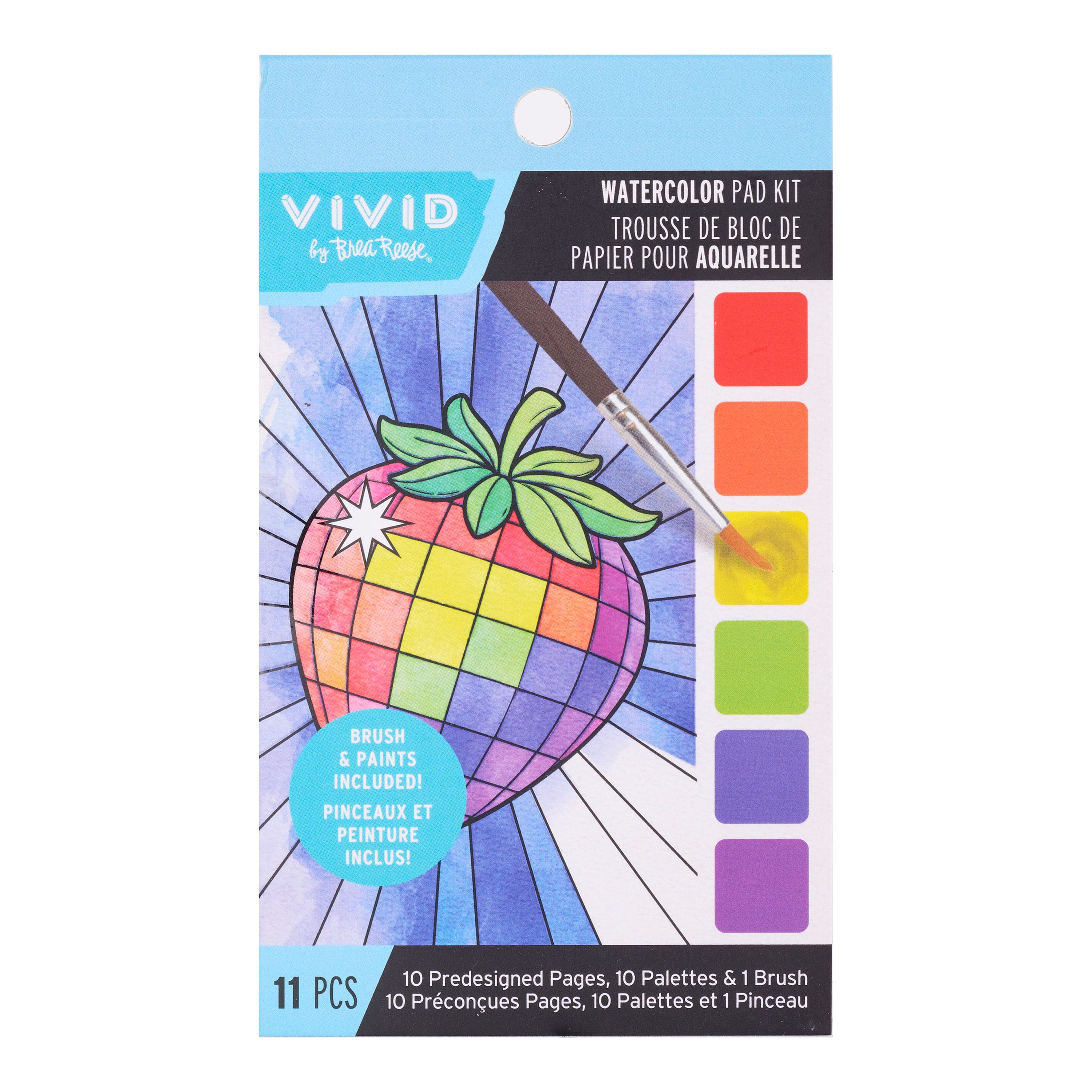Vivid by Brea Reese® Disco Fruits Watercolor Pad Kit