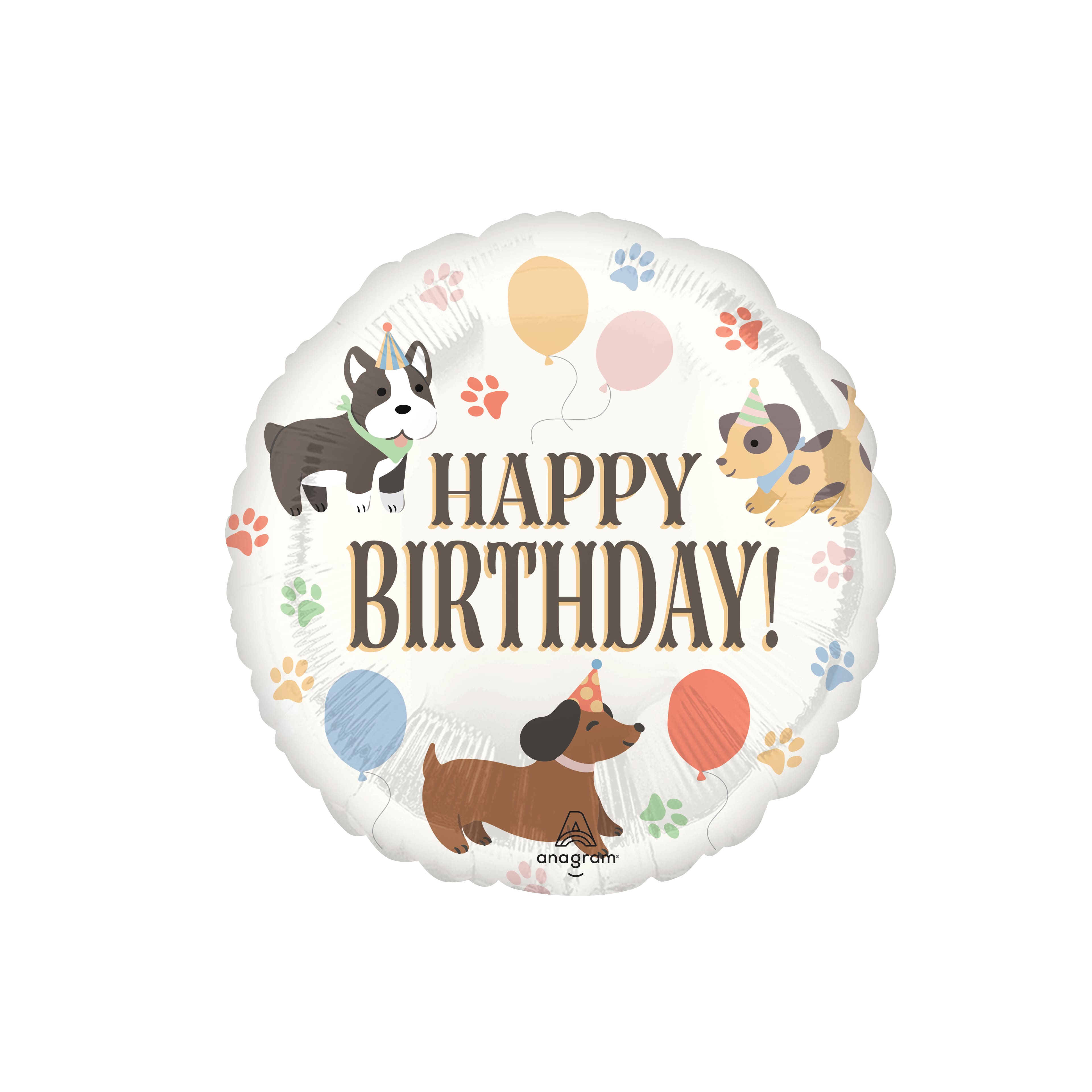 17" Happy Birthday Pawsome Party Foil Balloon