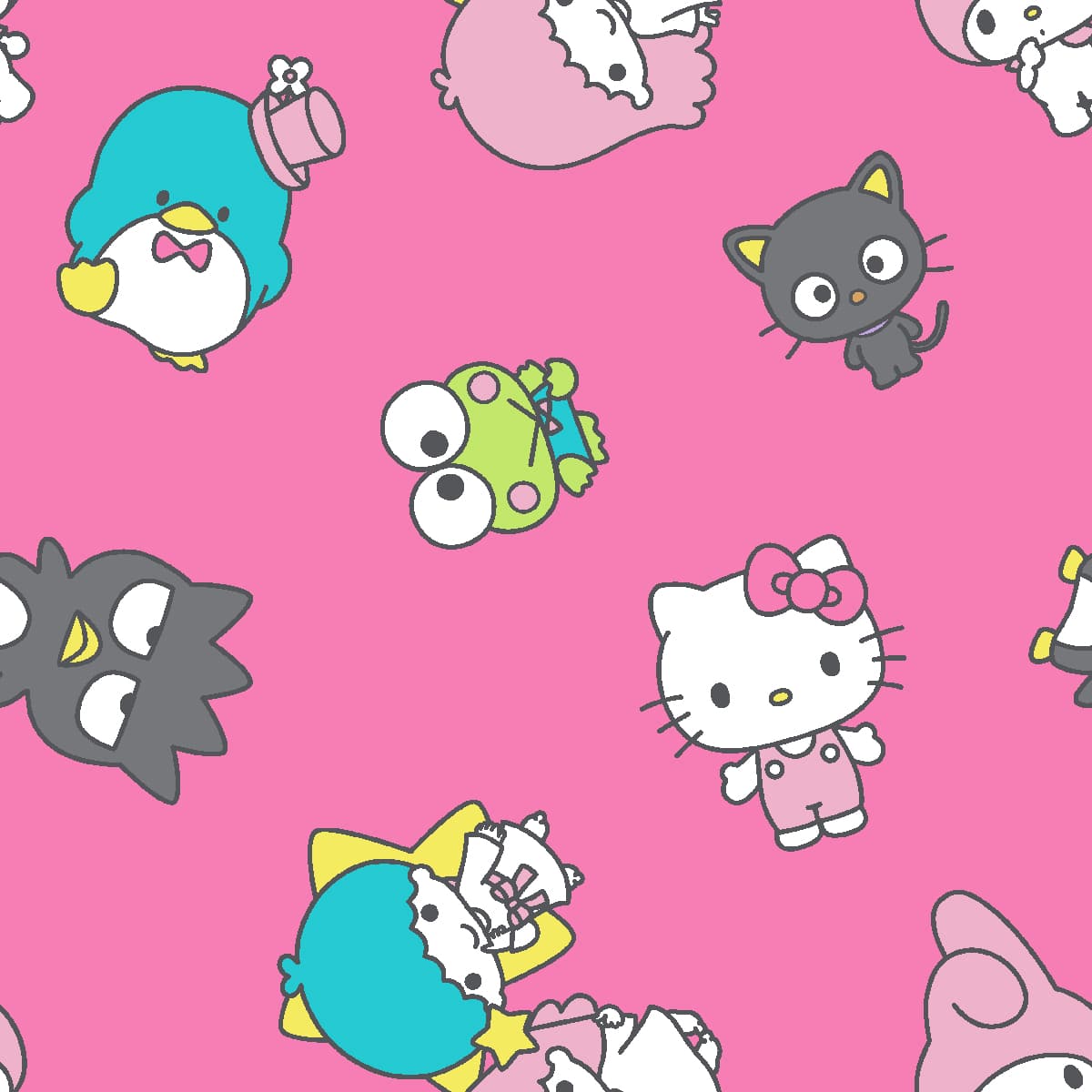 Hello Kitty® & Friends Pink Cotton Fabric