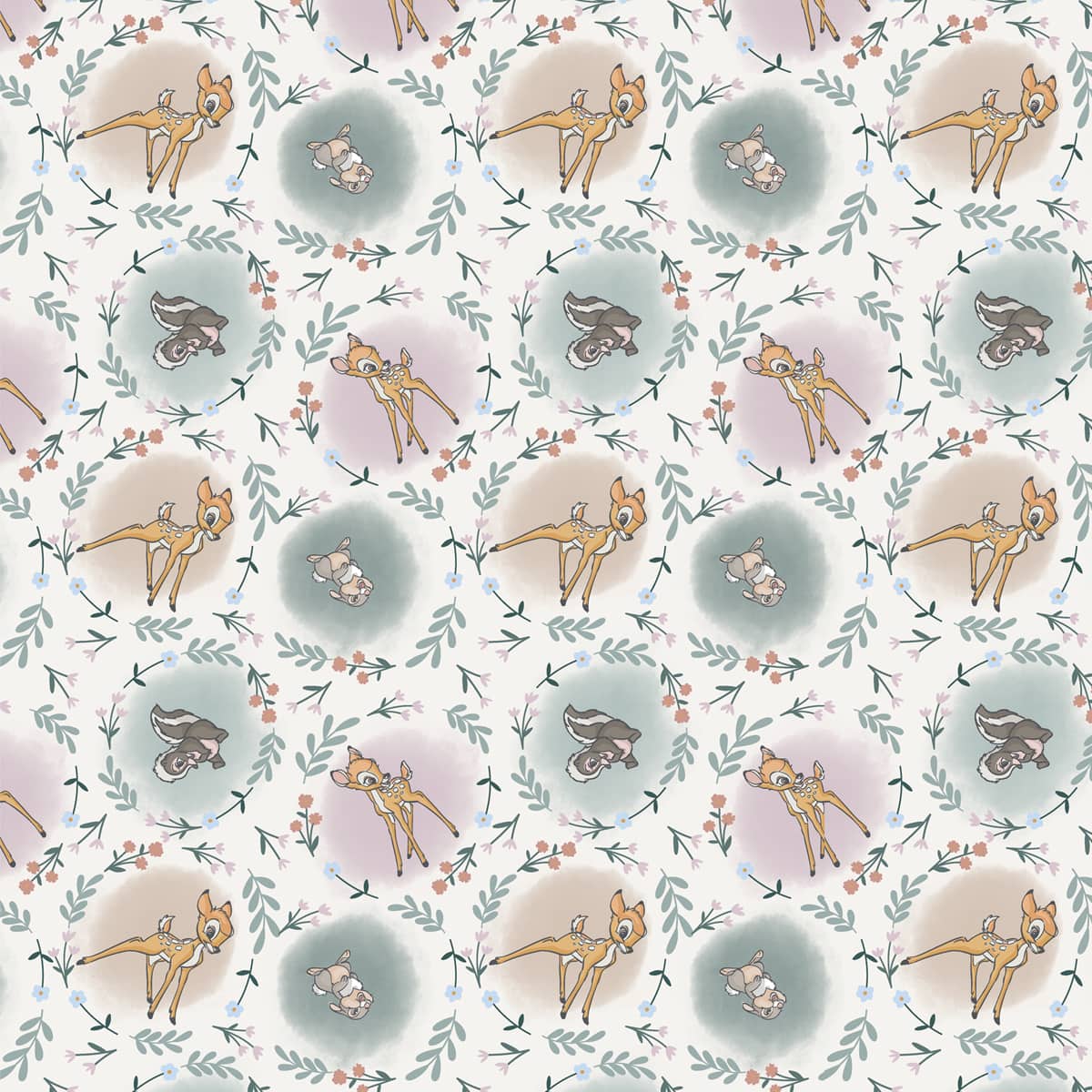 Disney® Bambi & Friends Wreath Toss Cotton Fabric