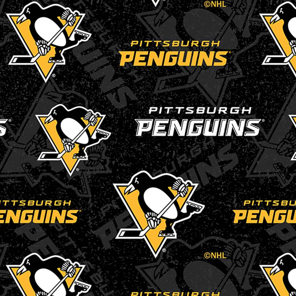 NHL Pittsburgh Penguins Tone-on-Tone Cotton Fabric