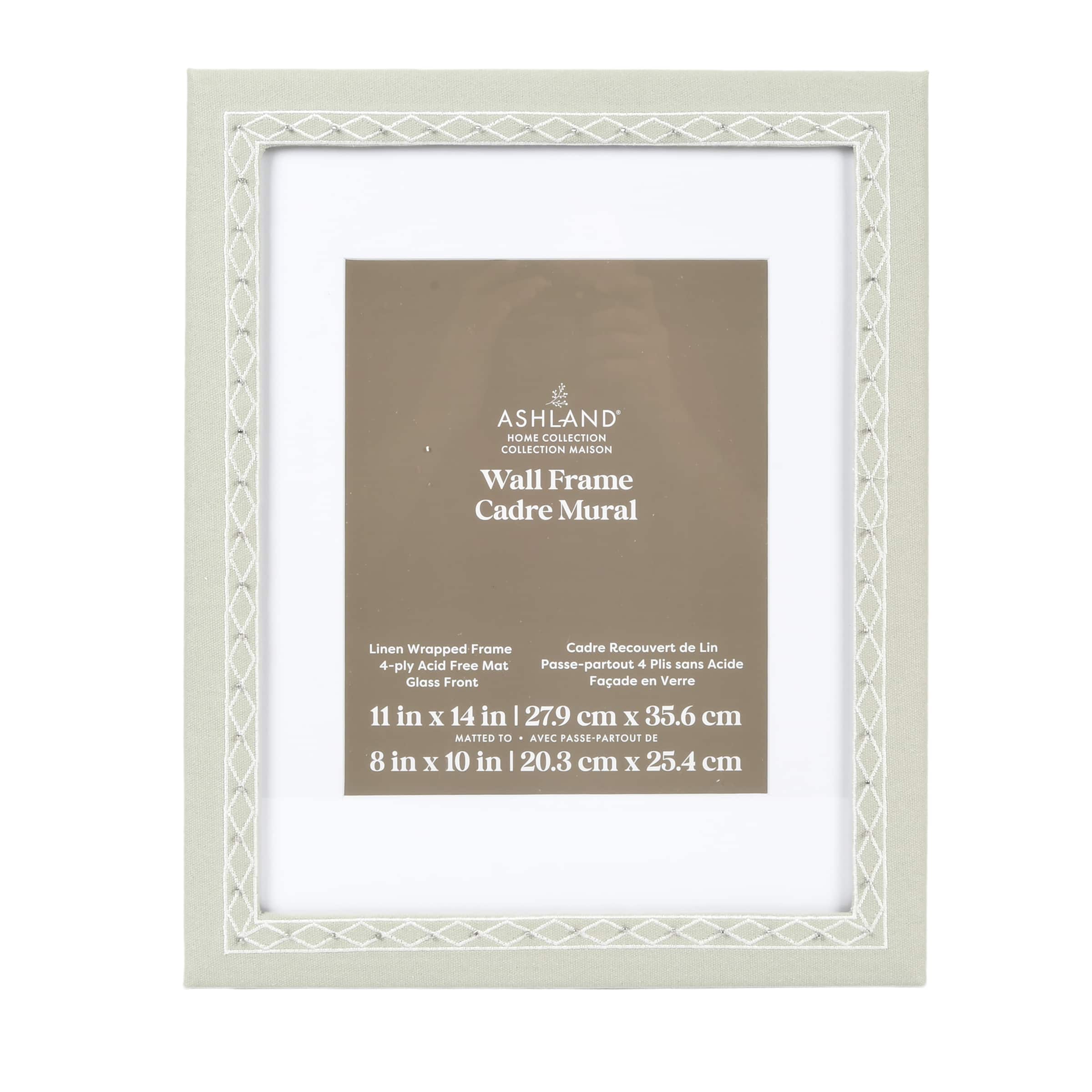 Home Sage Linen-Wrapped Matted Wall Frame by Ashland®