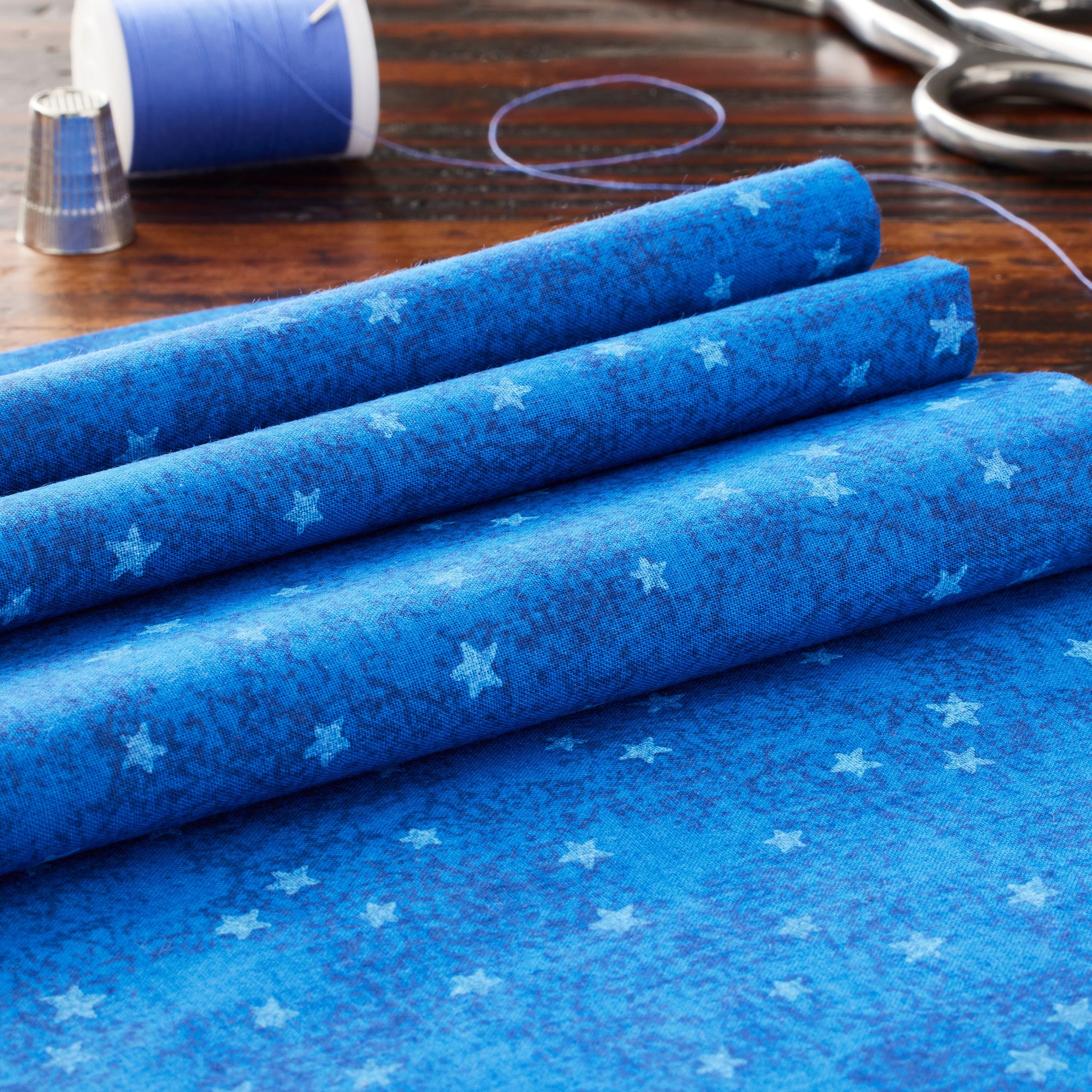 Fabric Traditions Navy Stars Cotton Fabric - Image 2