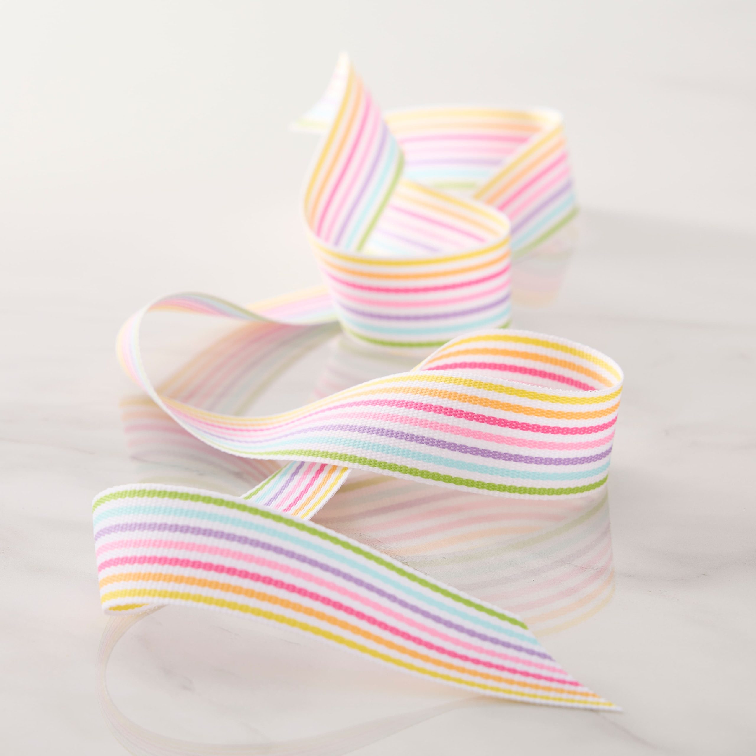 7/8" x 5yd. Multicolor Grosgrain Striped Ribbon by Celebrate It® Classic - Image 2