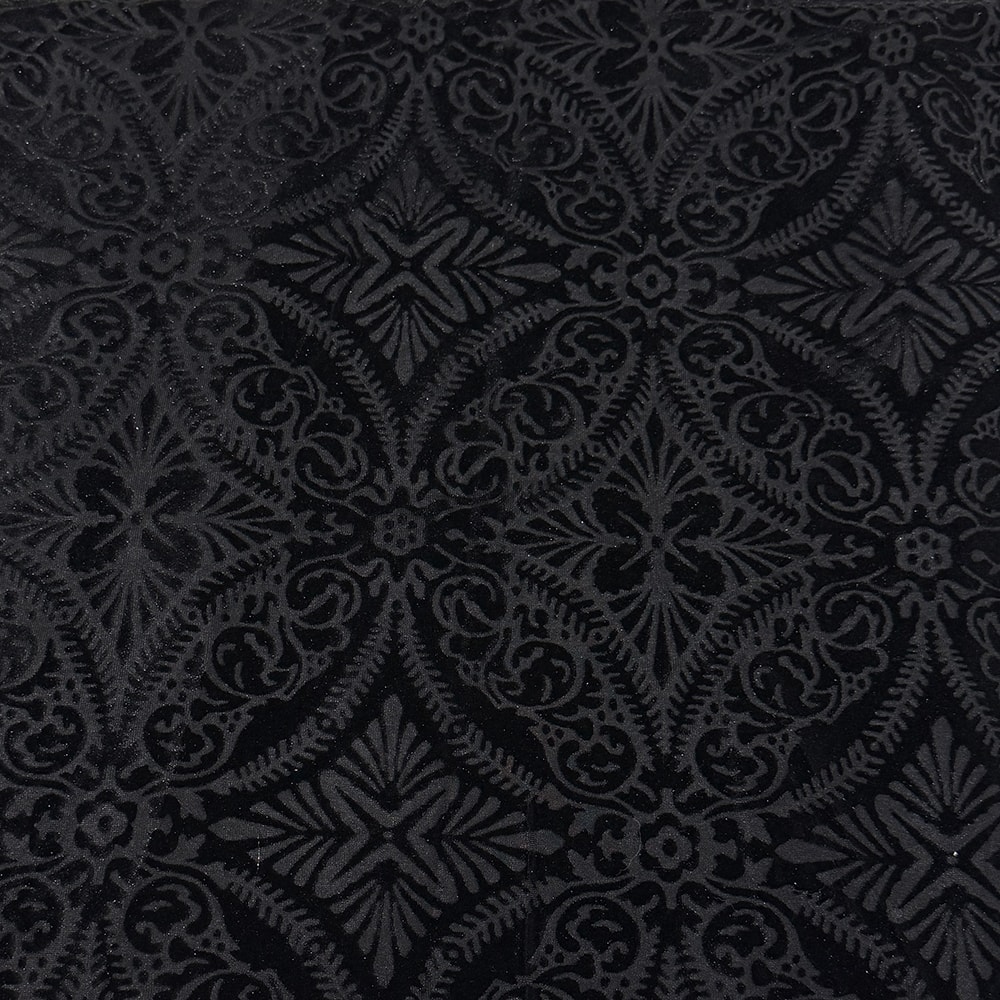 Feldman Black Design Velvet Fabric