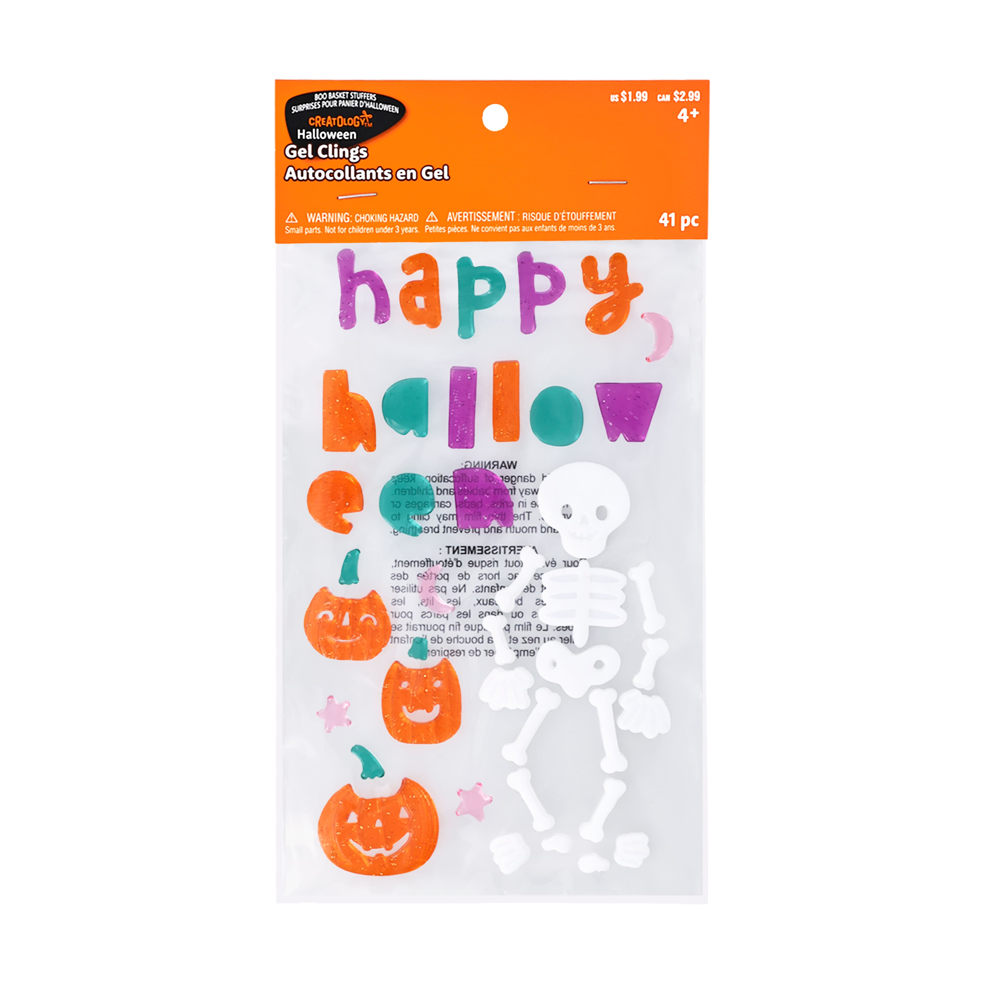 Halloween Skeleton Gel Clings by Creatology™