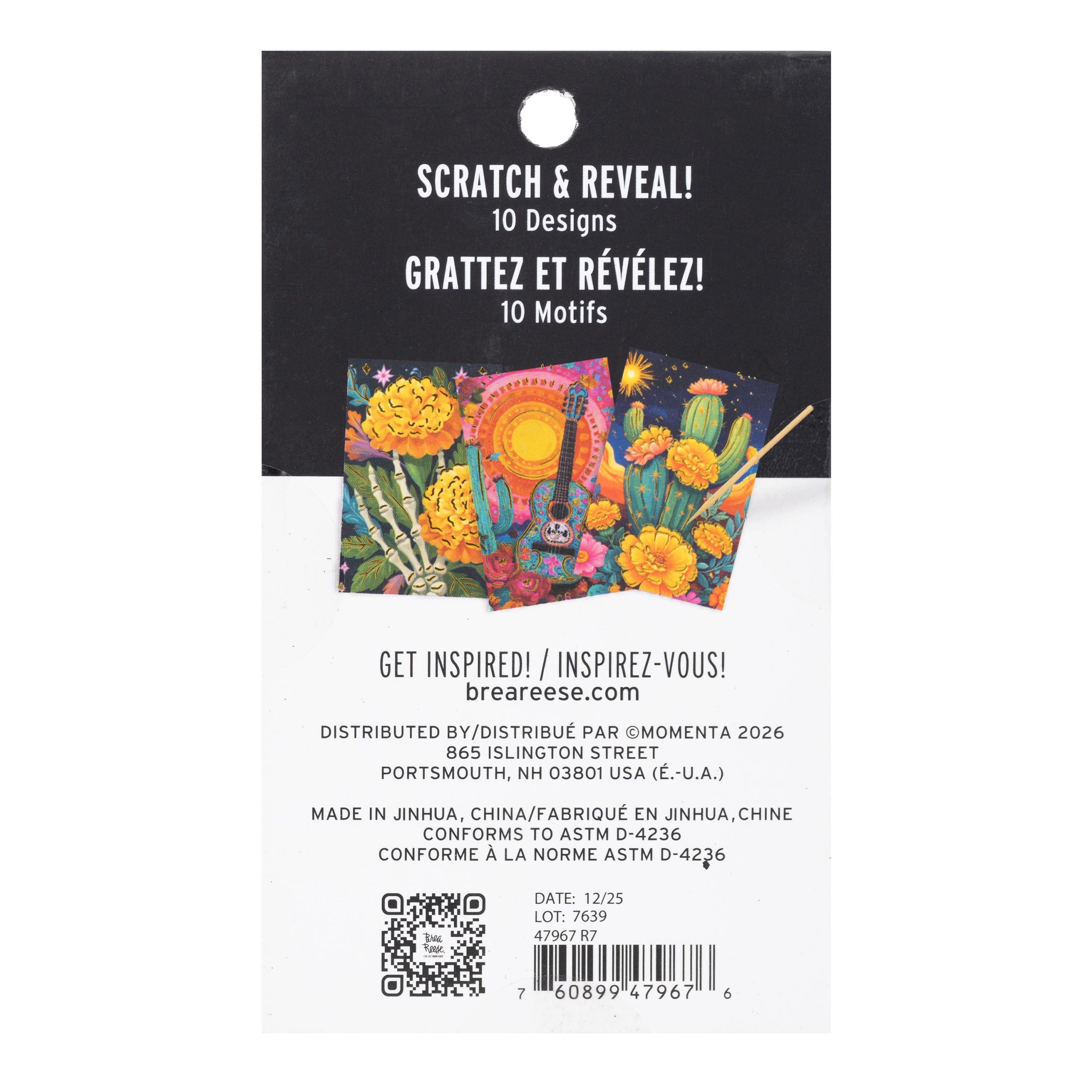 Brea Reese® Mini Day of the Dead Scratch Art Paper Pad - Image 2