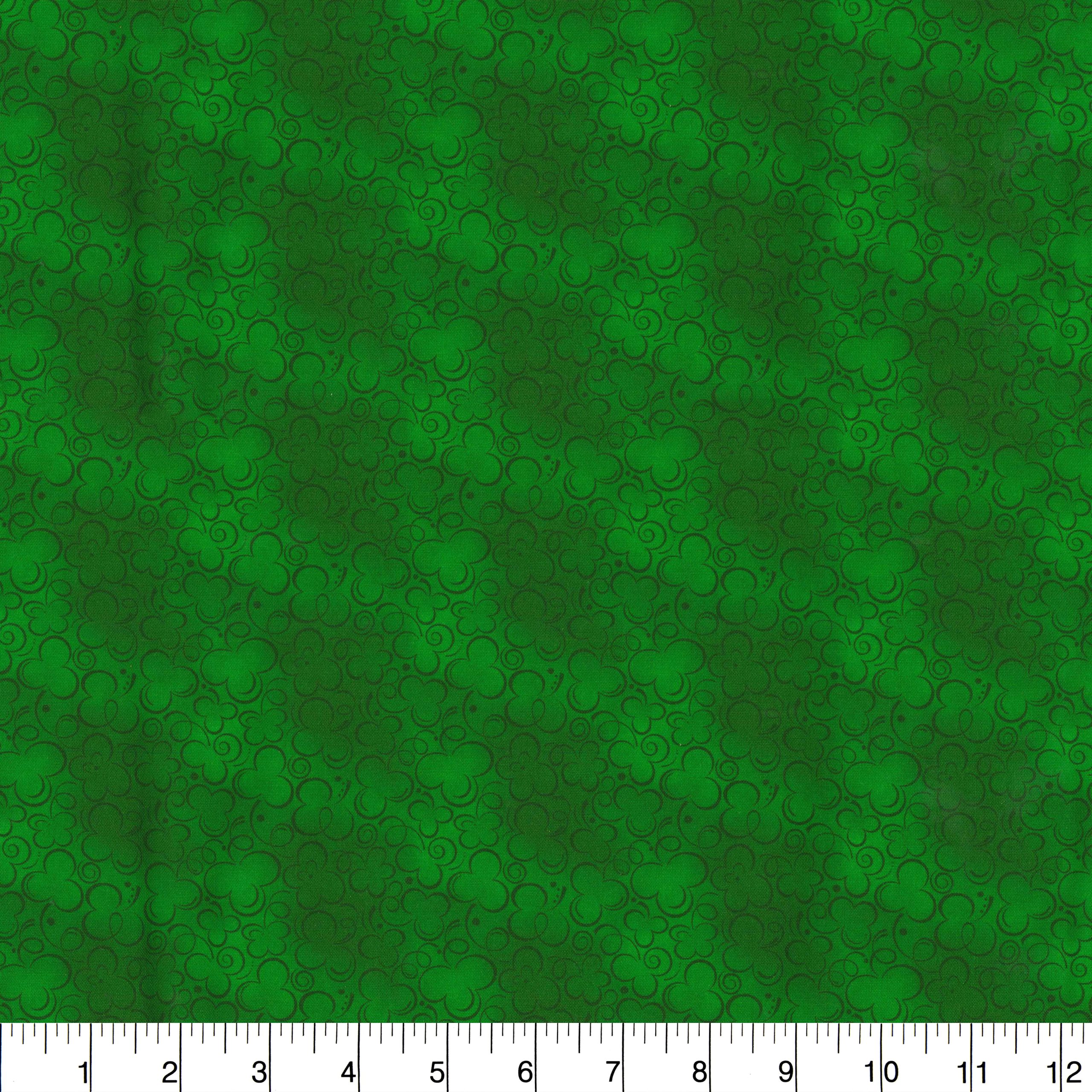 Fabric Traditions Green Shamrock Cotton Fabric - Image 2