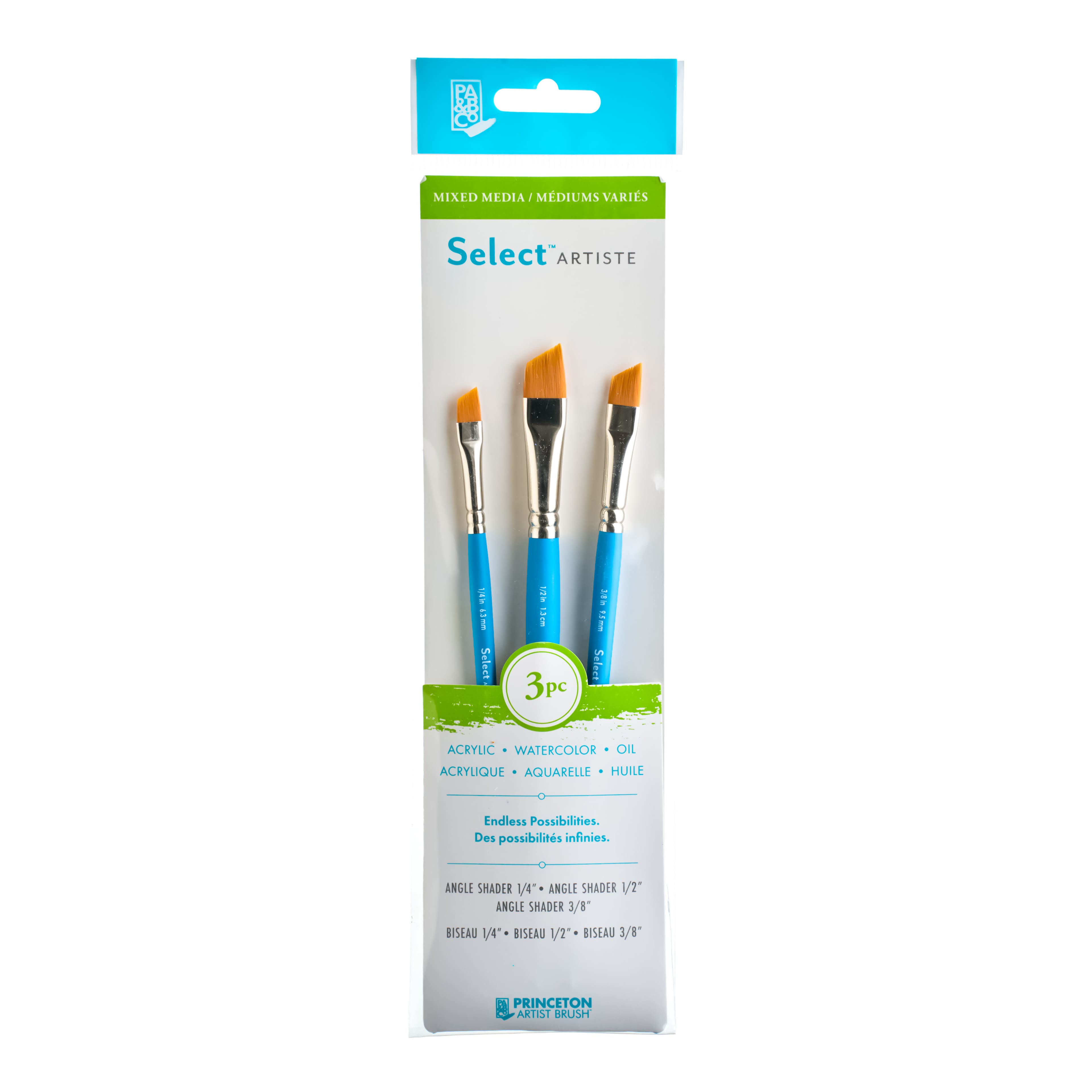 Princeton™ Select Artiste™ #12 3 Piece Angle Shader Brush Set