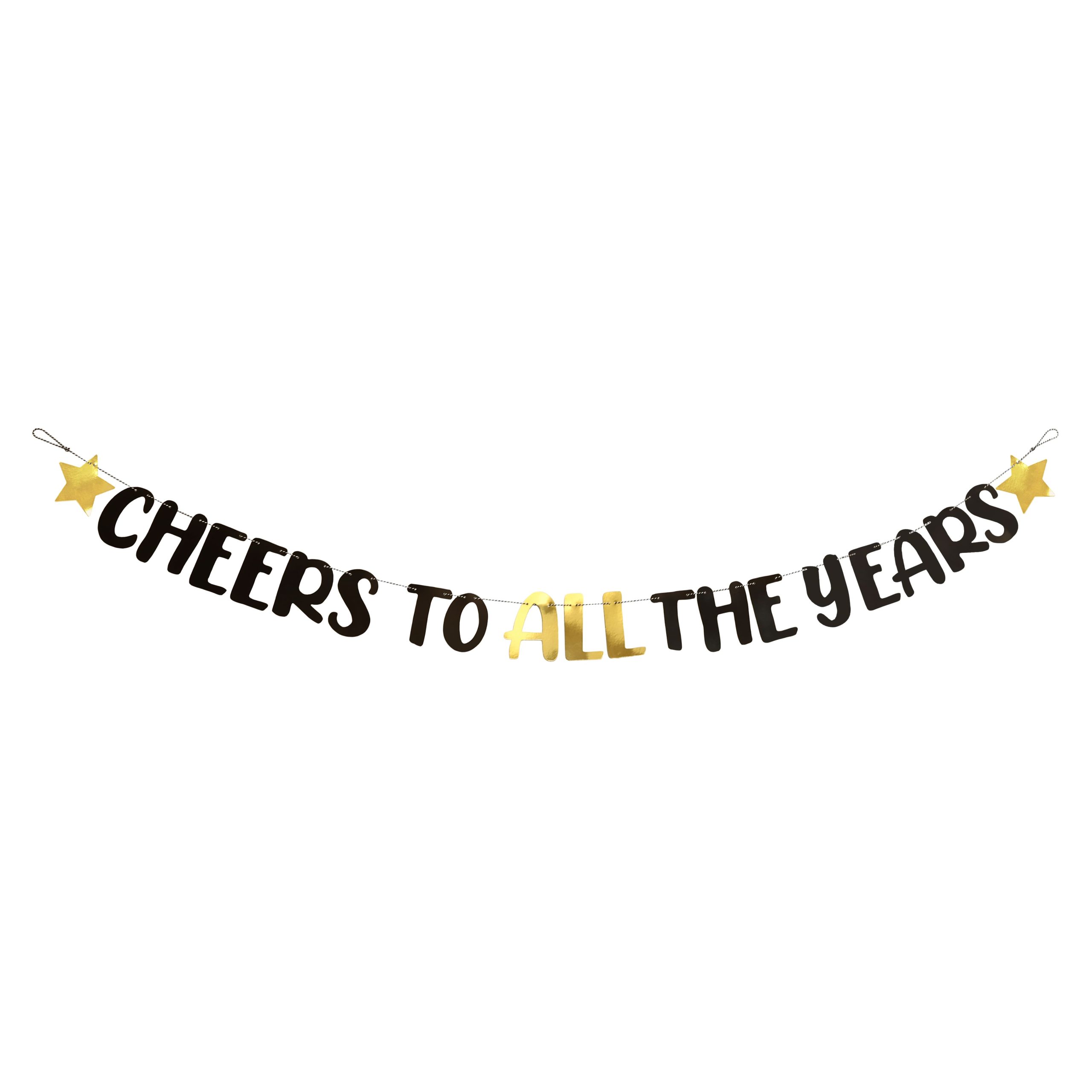 6ft. Black & Gold All The Years Banner by Celebrate It™