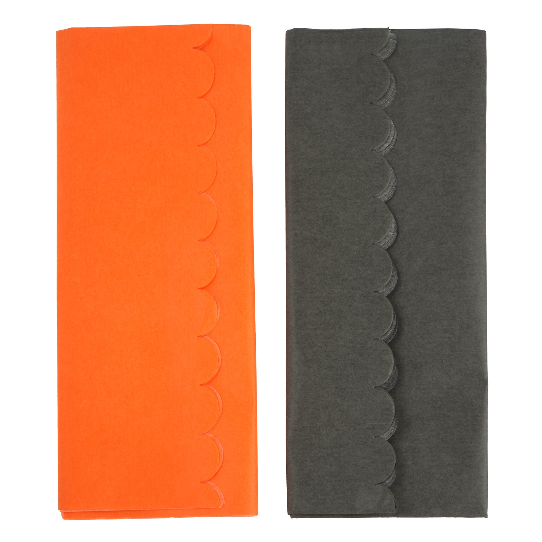 Black & Orange Scalloped Tissue Paper Sheets, 12ct. by Celebrate It™