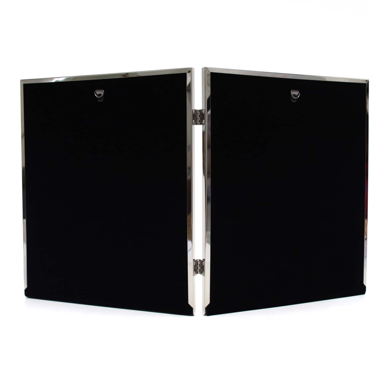 Expressions™ 2 Opening 5" x 7" Silver Hinged Frame with Mat by Studio Décor® - Image 4