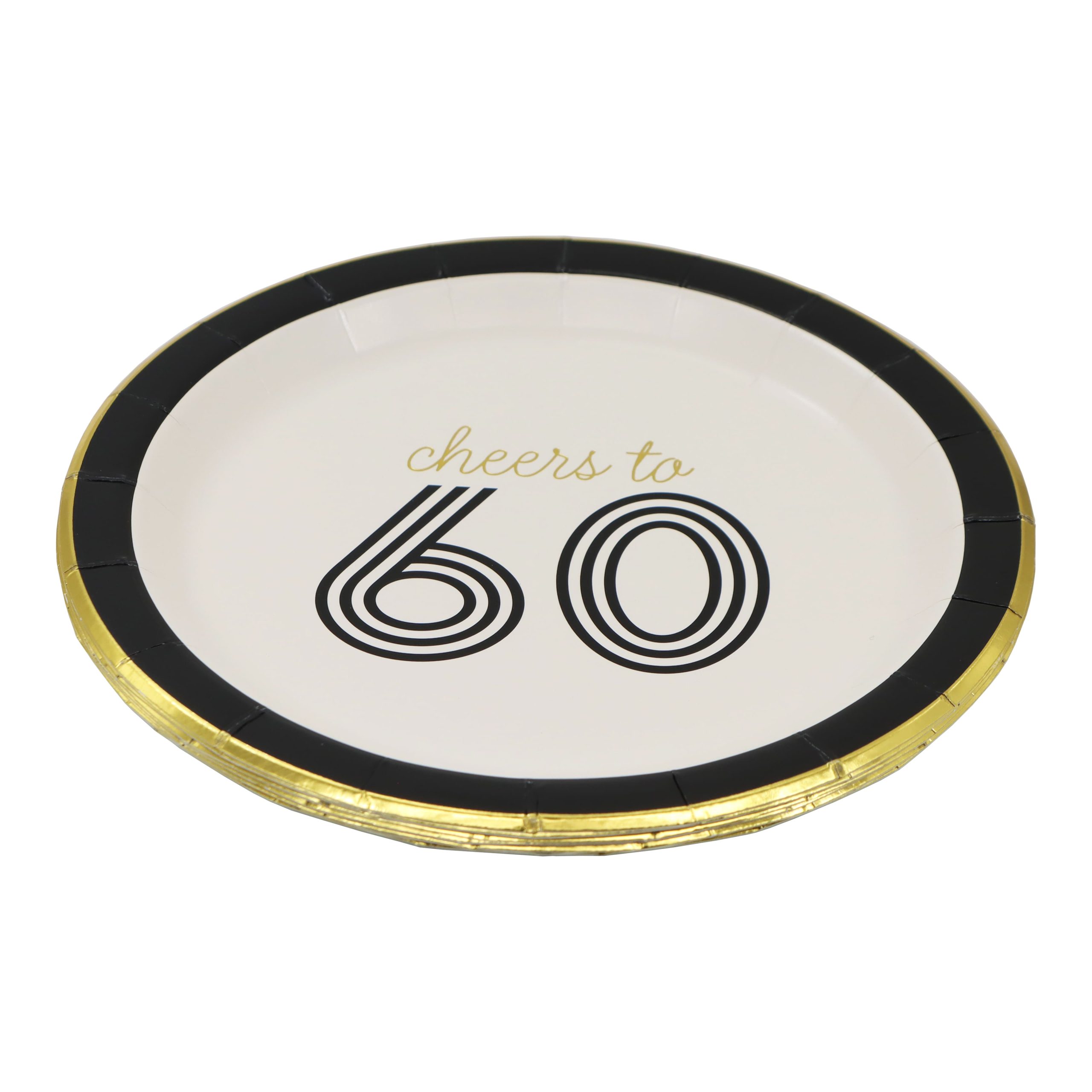 7" Cheers to 60 Snack Plates, 8ct. by Celebrate It™ - Image 2