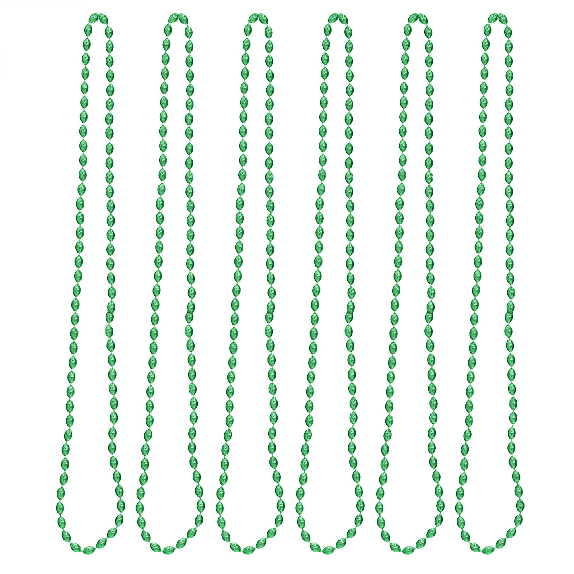 Oval Plastic Party Bead Necklaces, 6ct.
