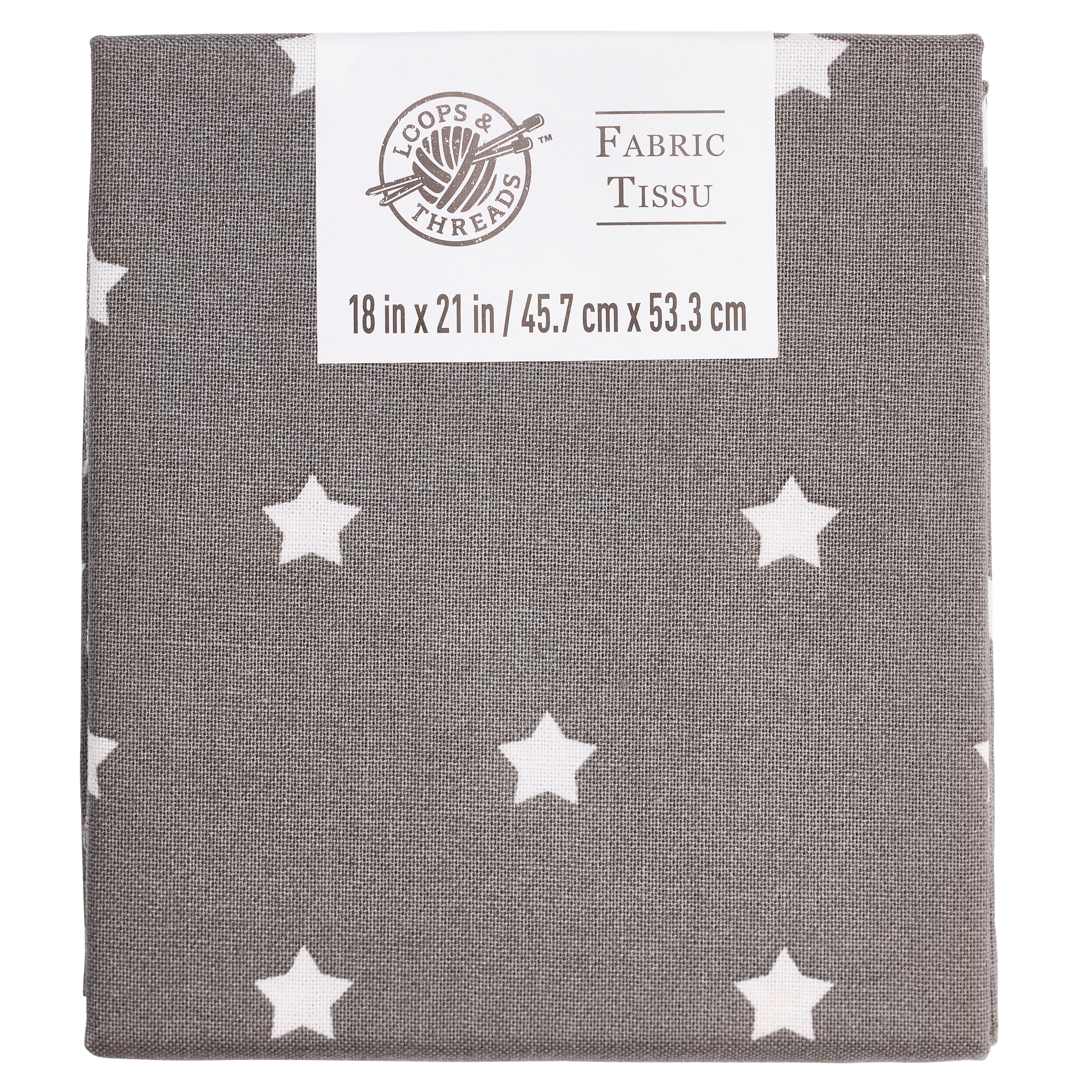 Gray Printed Fabric by Loops & Threads®