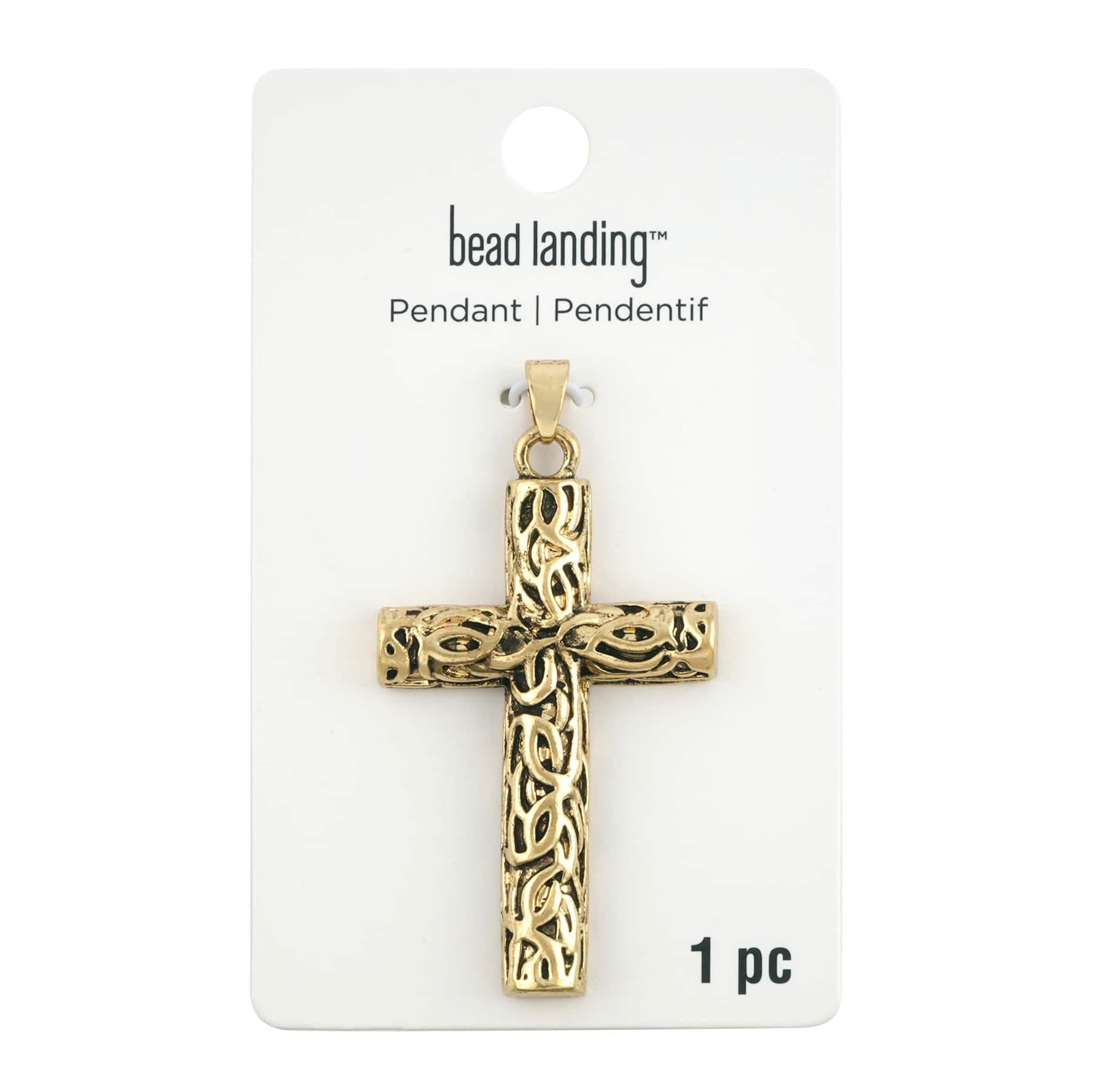 Antique Gold Filigree Cross Pendant by Bead Landing™ - Image 3