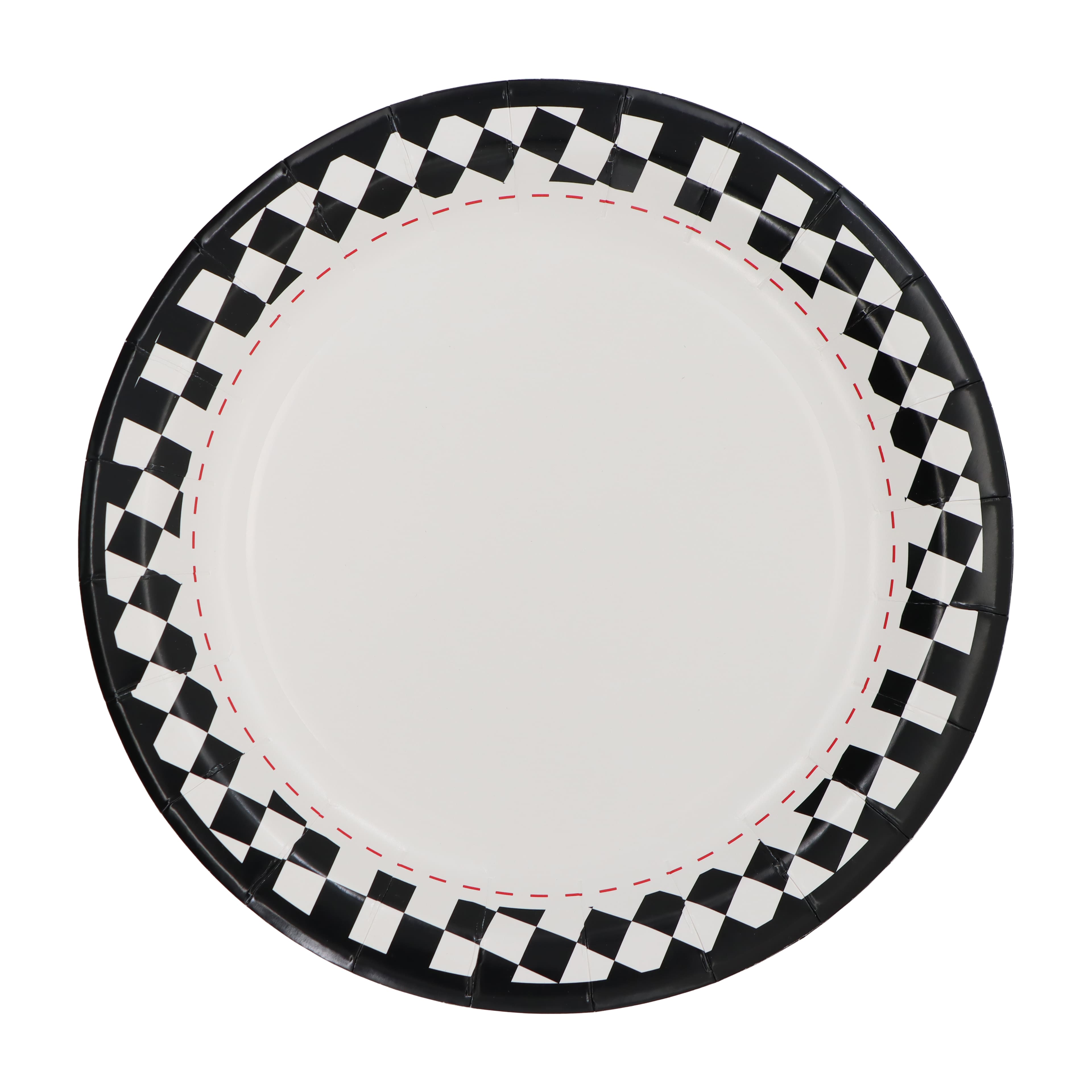 9" Black & White Checker Dinner Plates, 10ct. by Celebrate It™