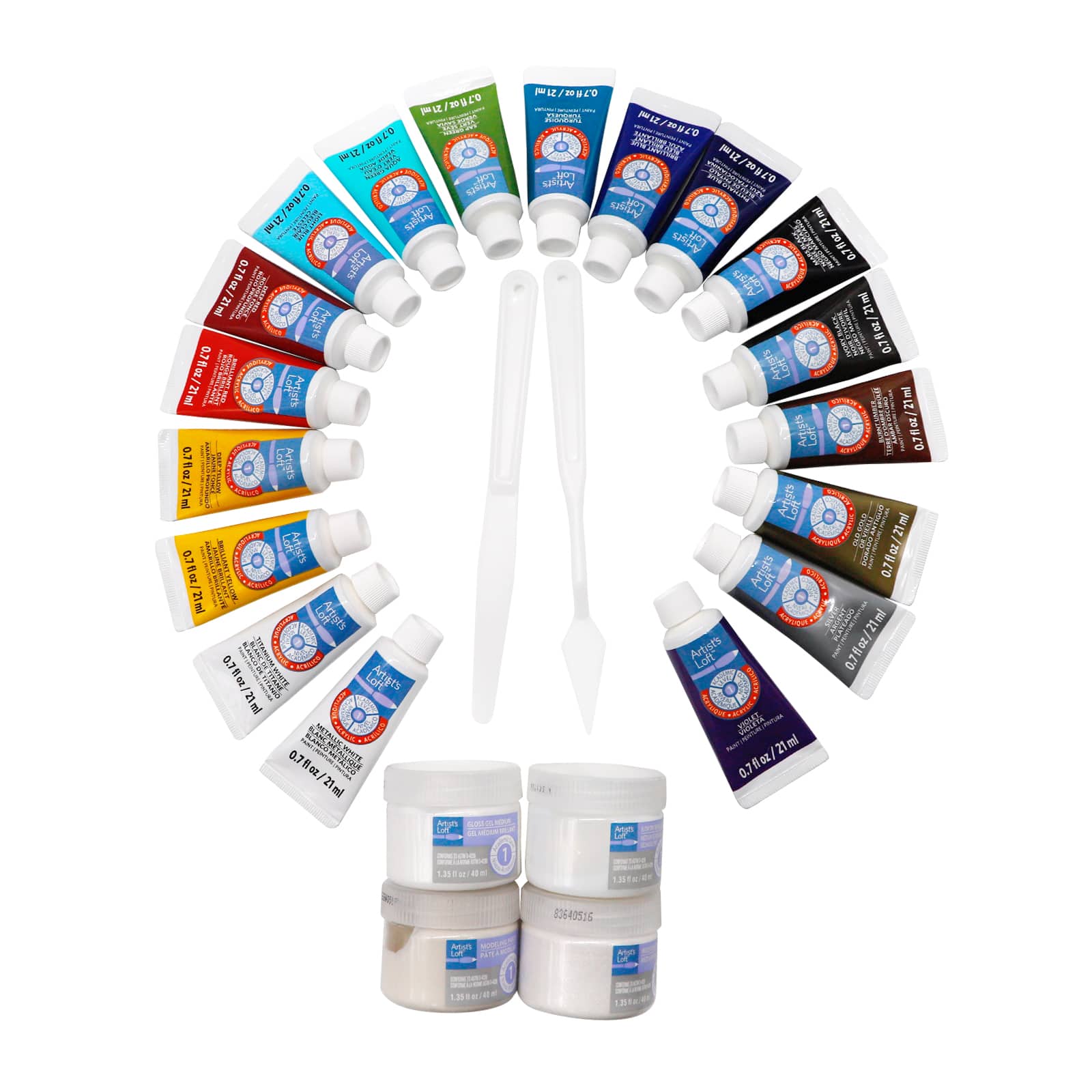 18 Color Acrylic Paint & Mediums Set by Artist's Loft™, 21ml