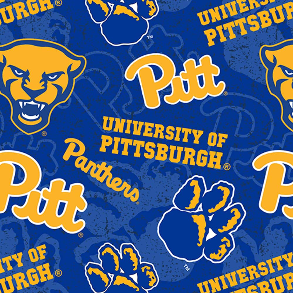NCAA University of Pittsburgh Tone-on-Tone Cotton Fabric