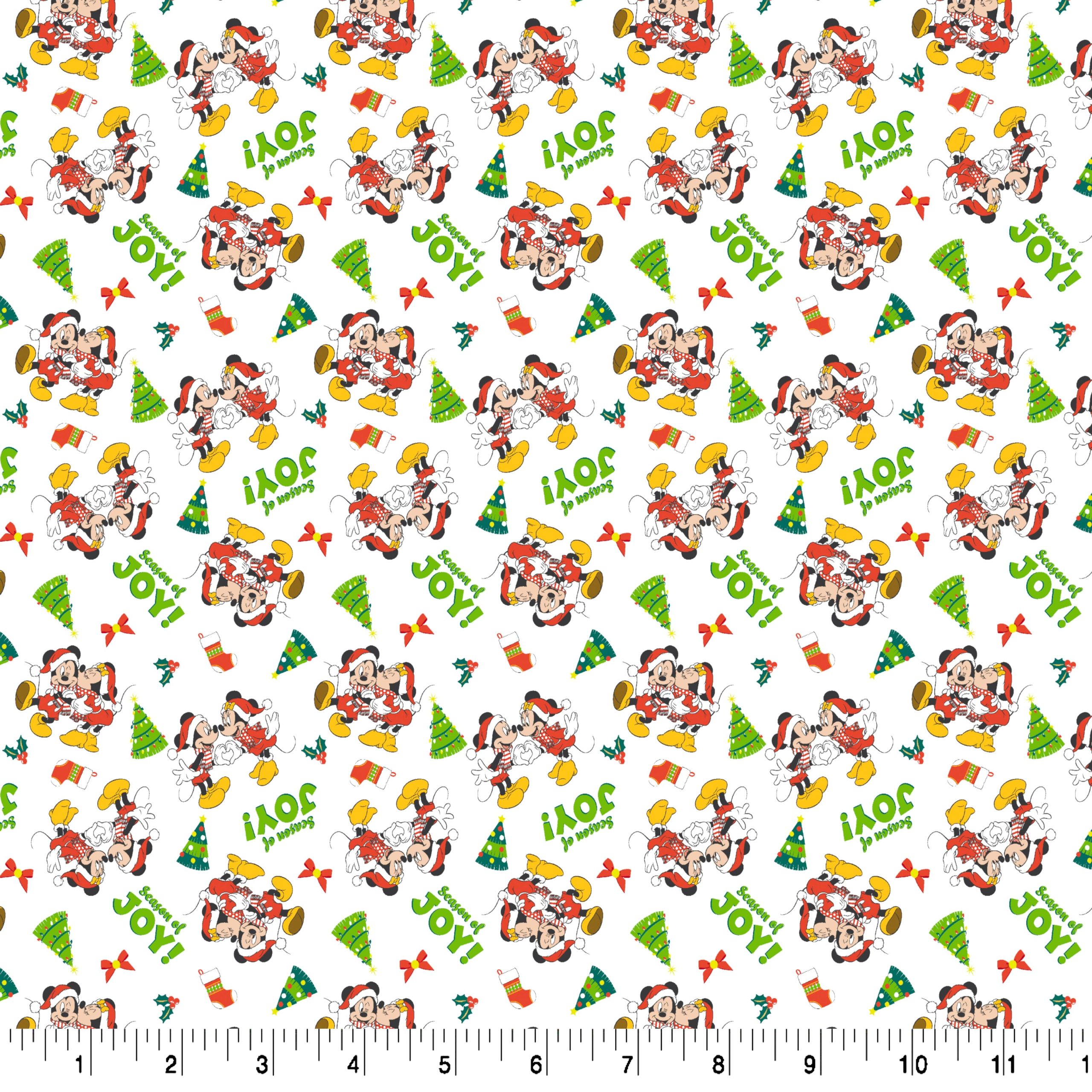 Disney® Mickey & Minnie Christmas Cotton Fabric - Image 2